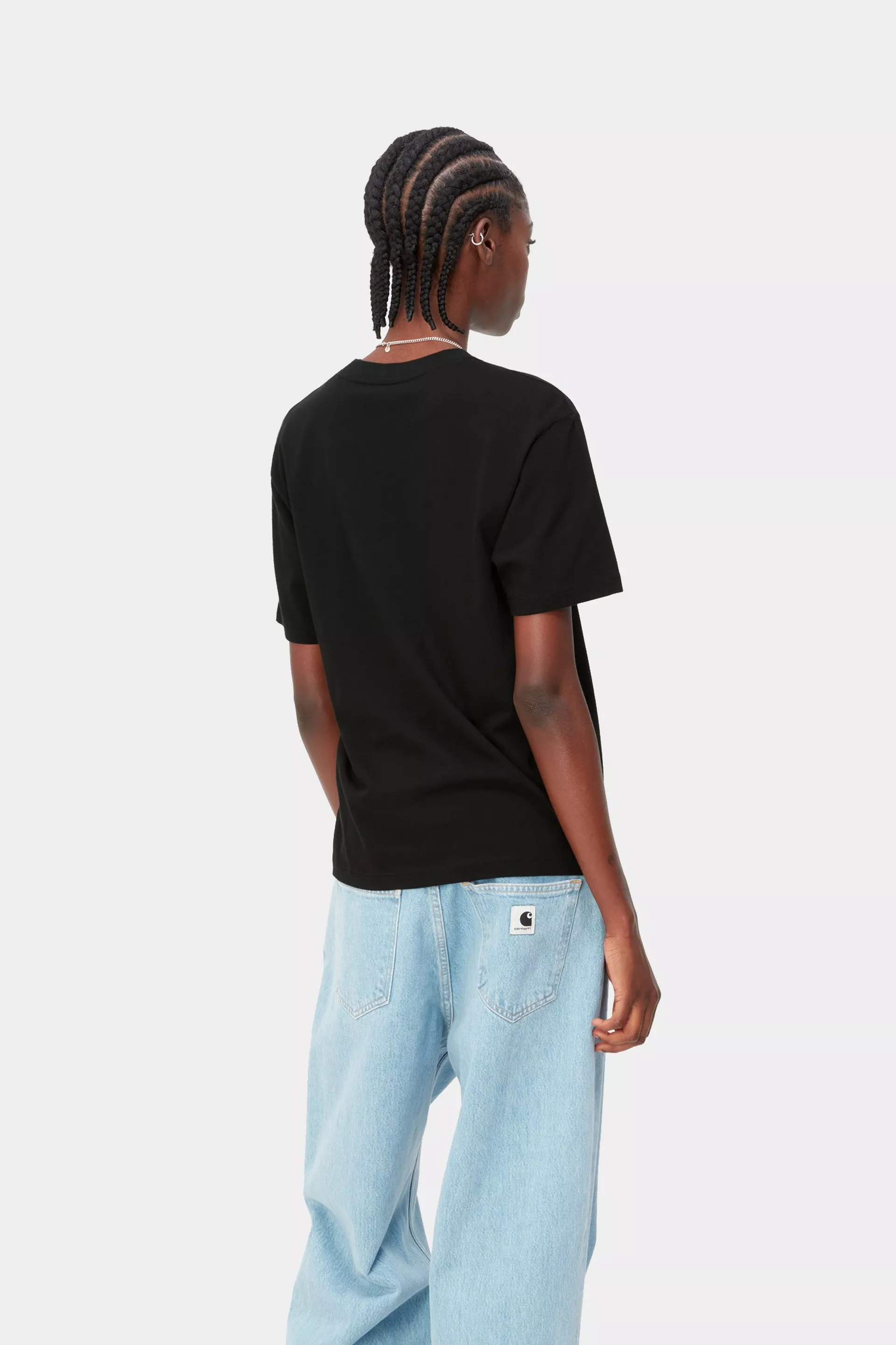 W' S/S Script Embroidery T-Shirt