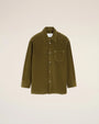 Überhemd aus grünem Baumwollcord mit seitlichem Schlitz