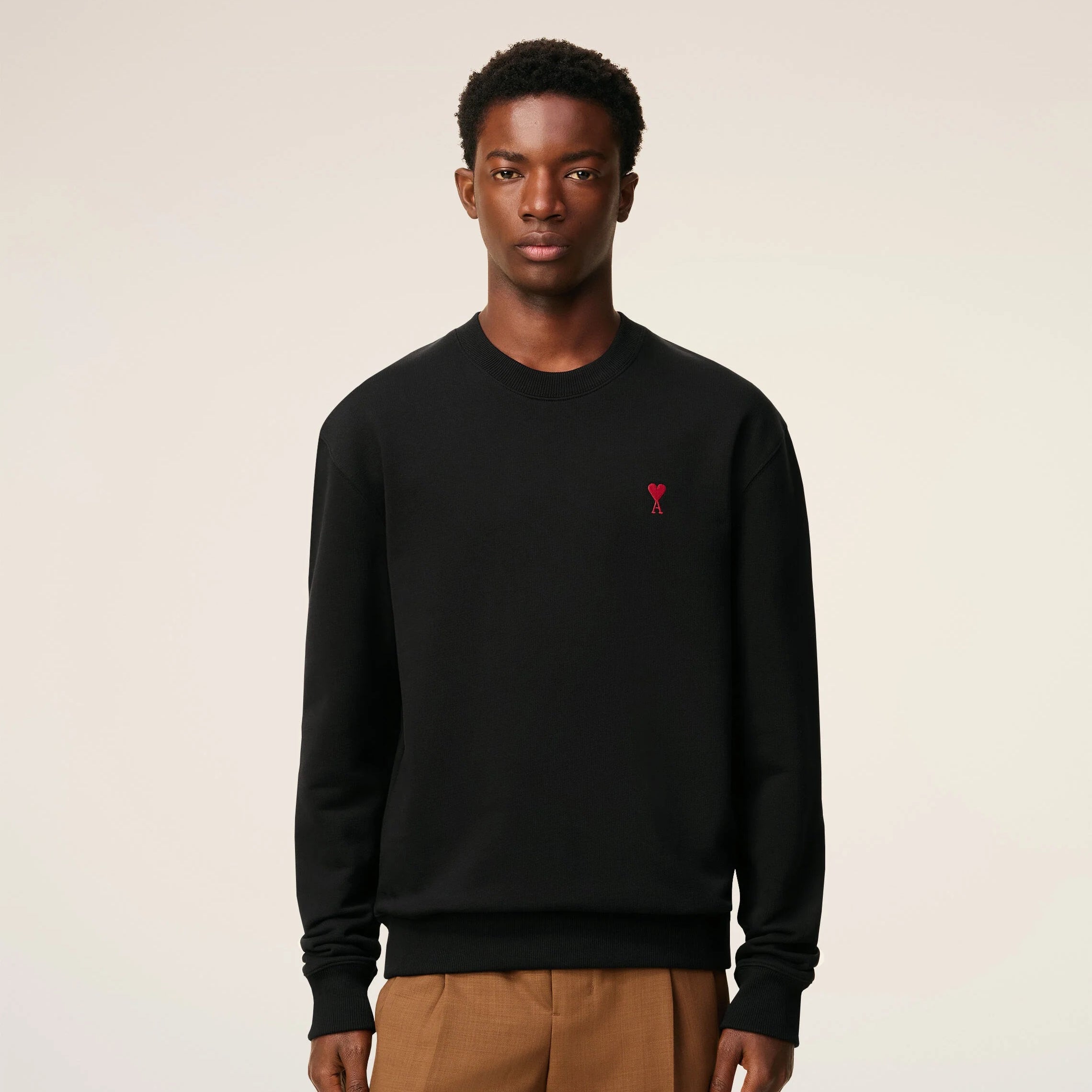 Sweatshirt aus schwarzer Baumwolle