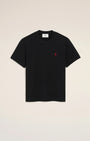 T-Shirt aus schwarzer Baumwolle
