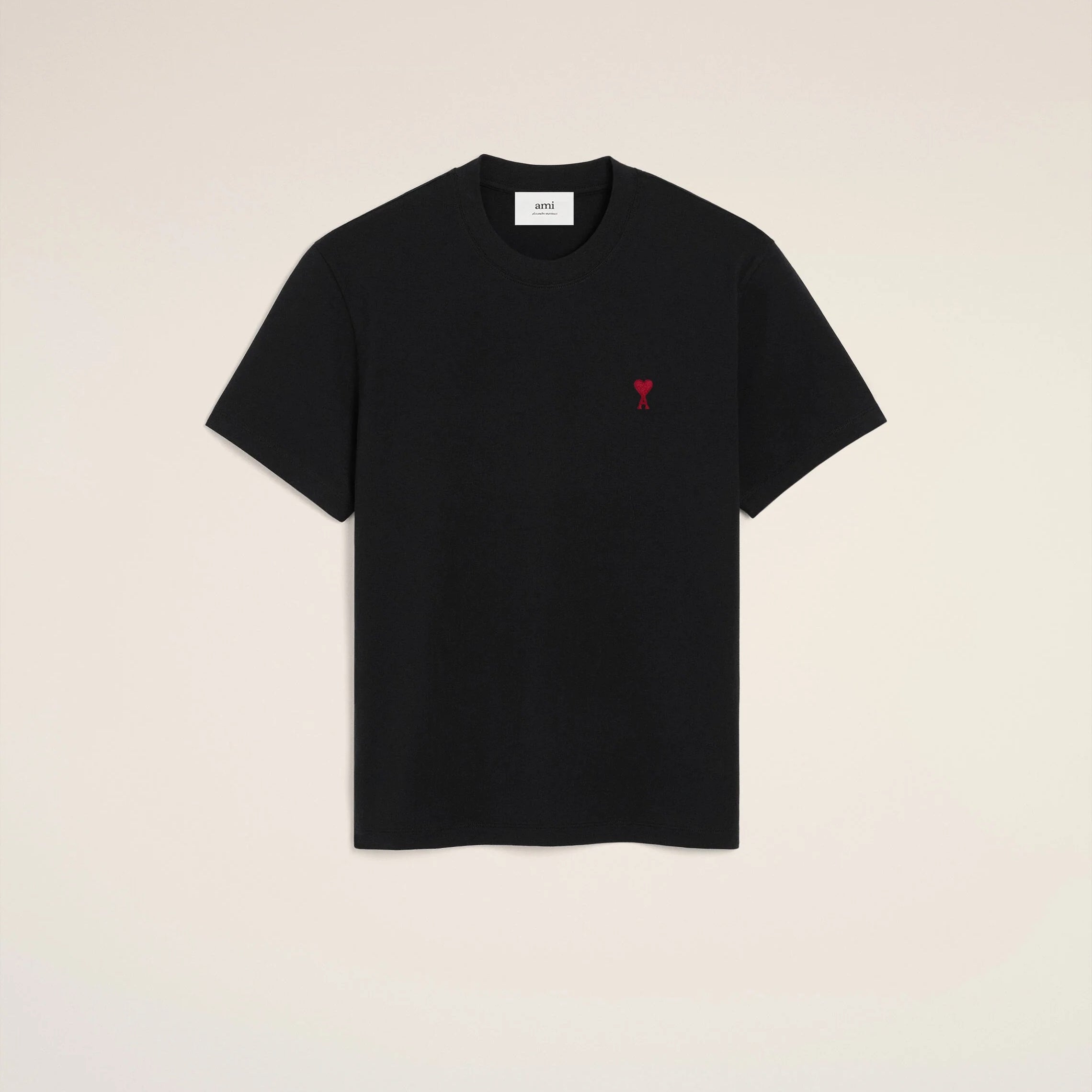 T-Shirt aus schwarzer Baumwolle
