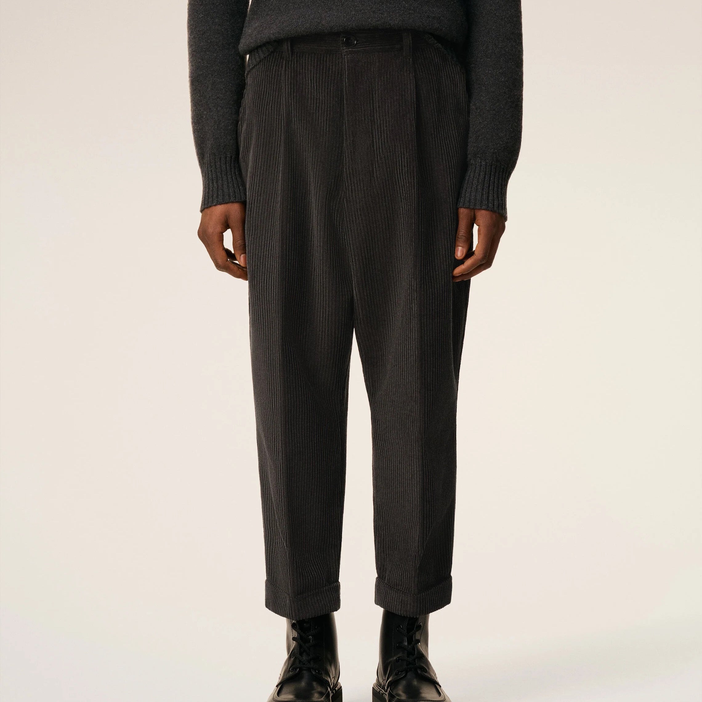 Weite Carrot-Fit-Hose aus Baumwolle