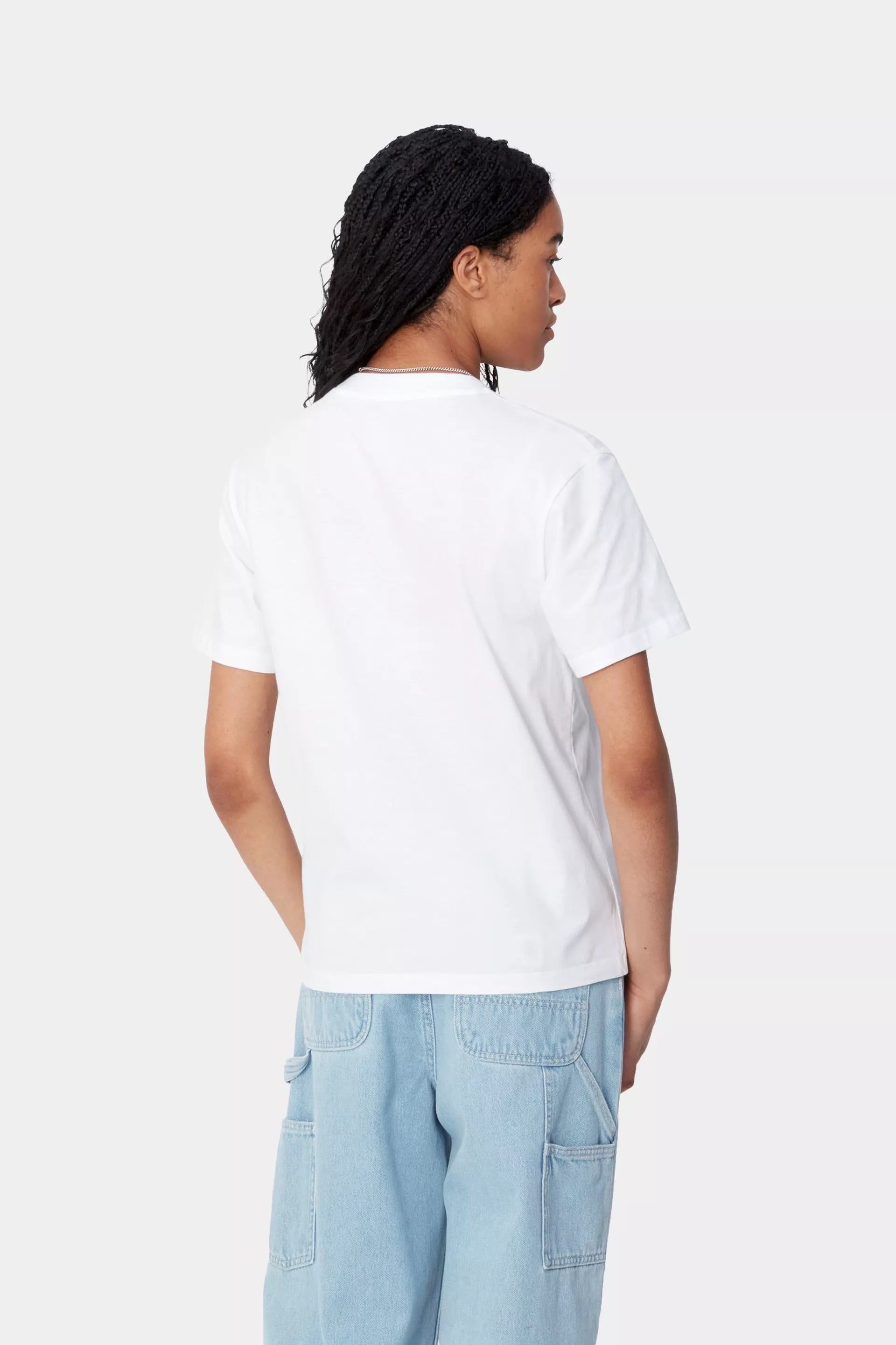 W' S/S Script Embroidery T-Shirt