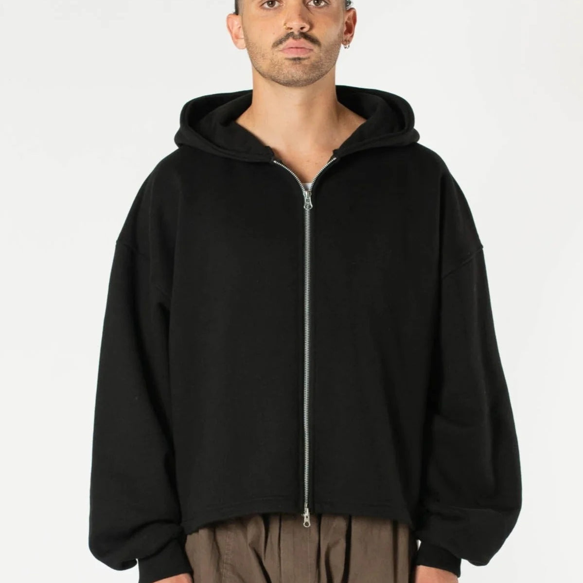 Boxy Zip-up Hoodie