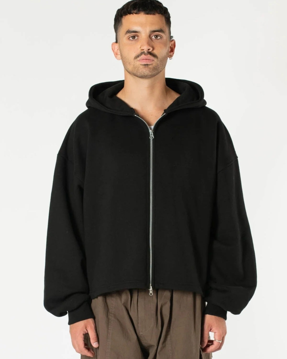 Boxy Zip-up Hoodie