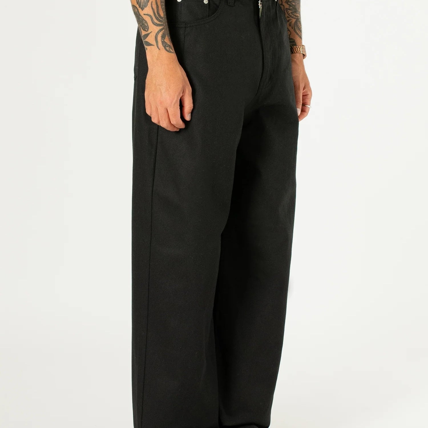 Side-button Denim Jeans