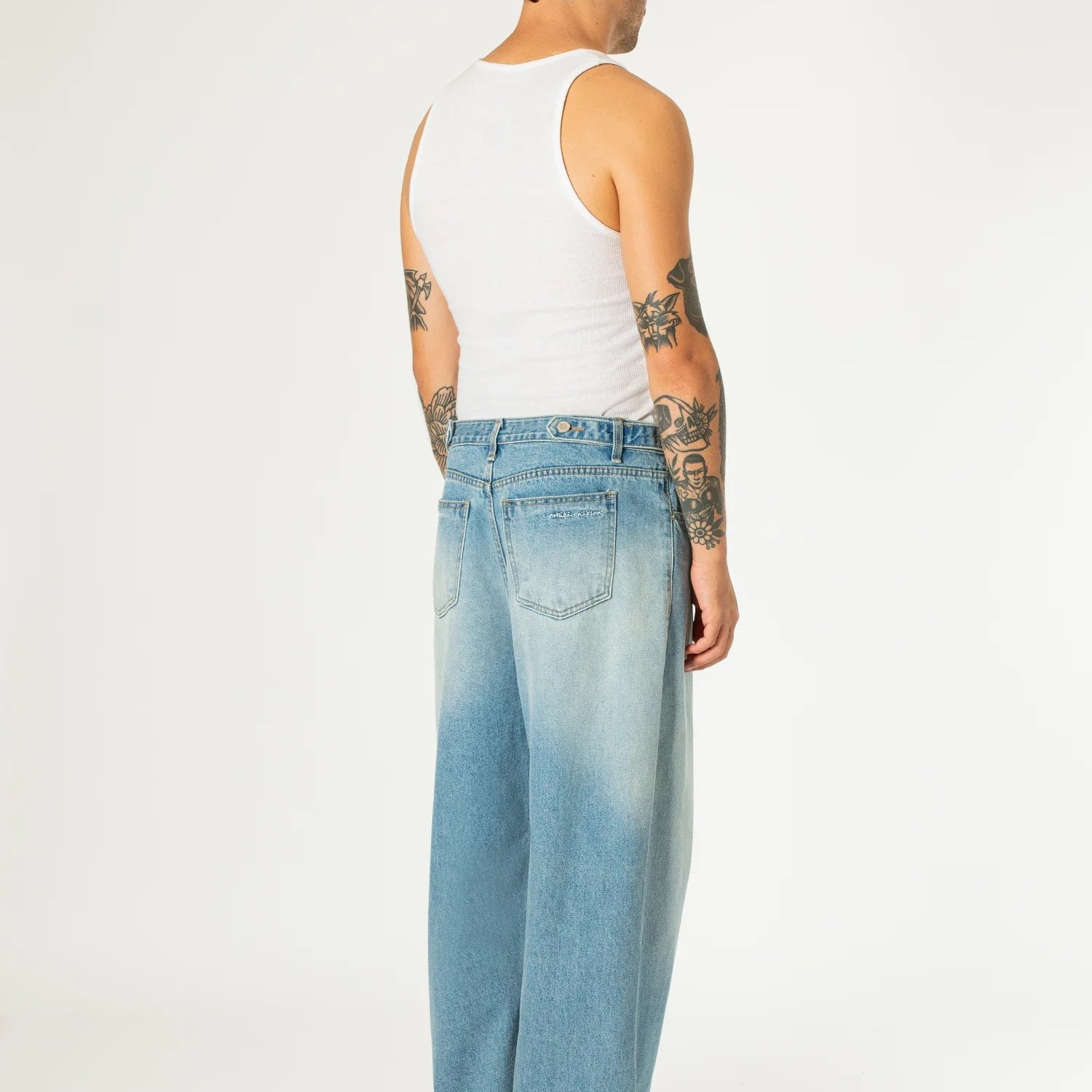 Side-button Denim Jeans