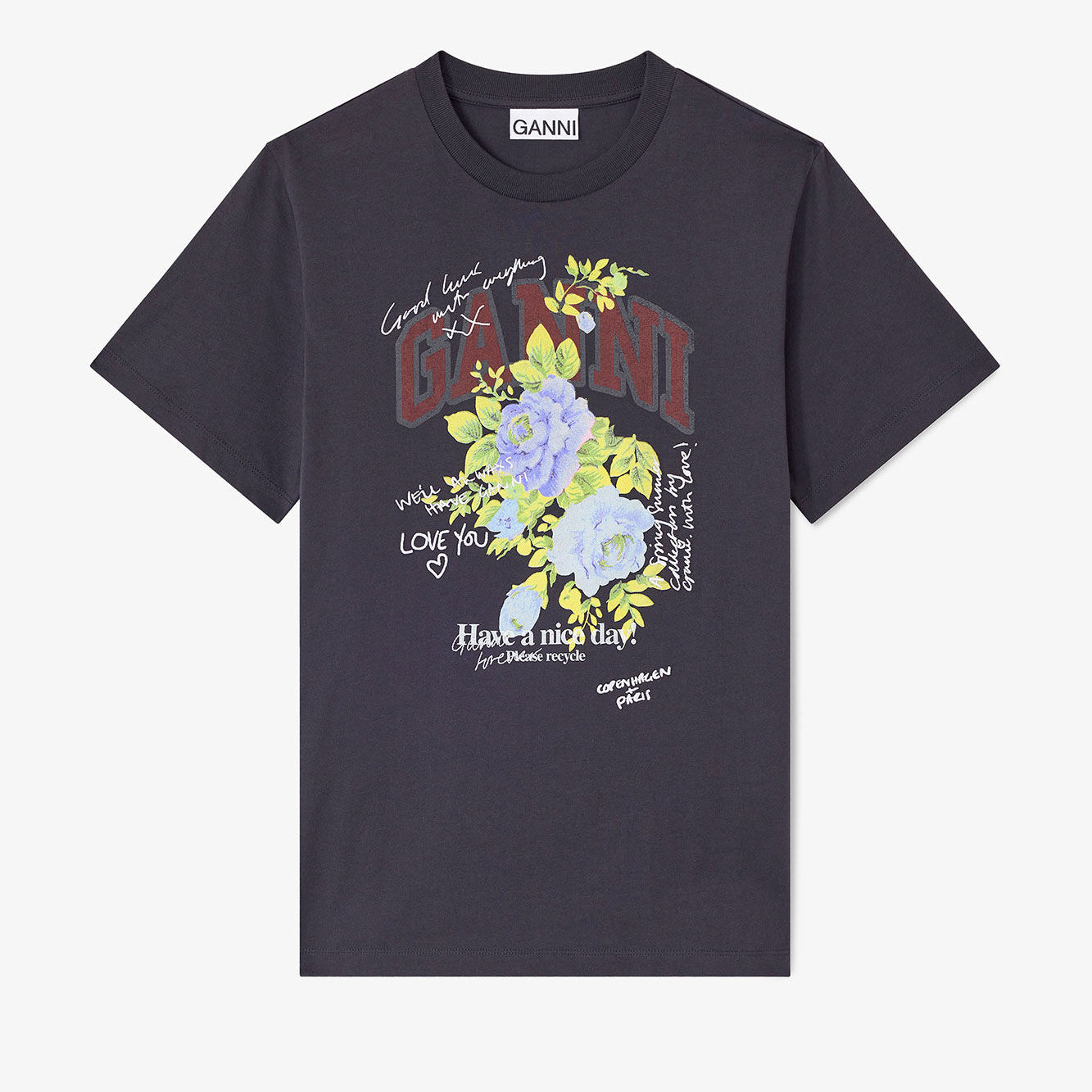 T-Shirt mit Rosenprint