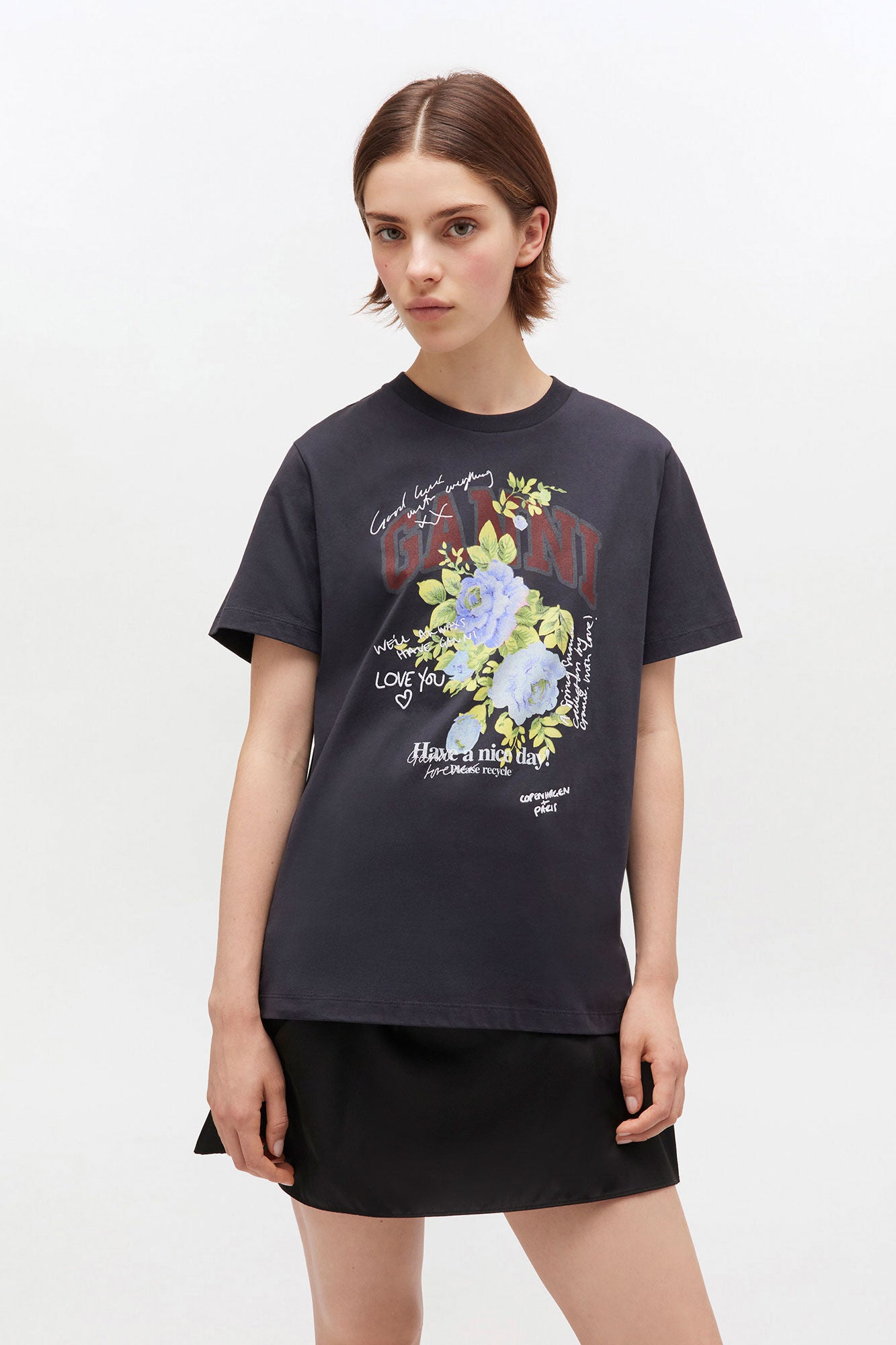 T-Shirt mit Rosenprint