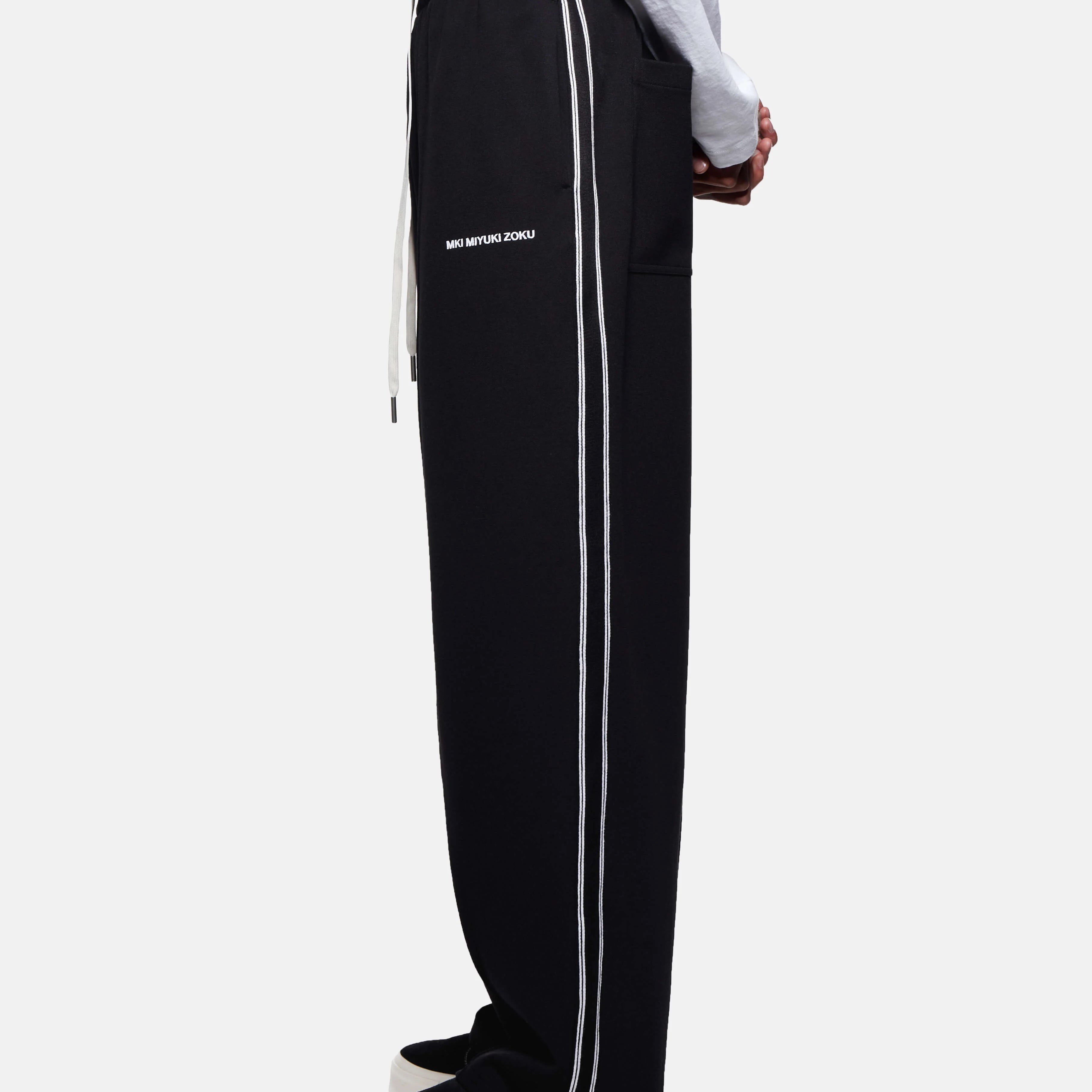 WIDE FIT POLY TRACK PANTS