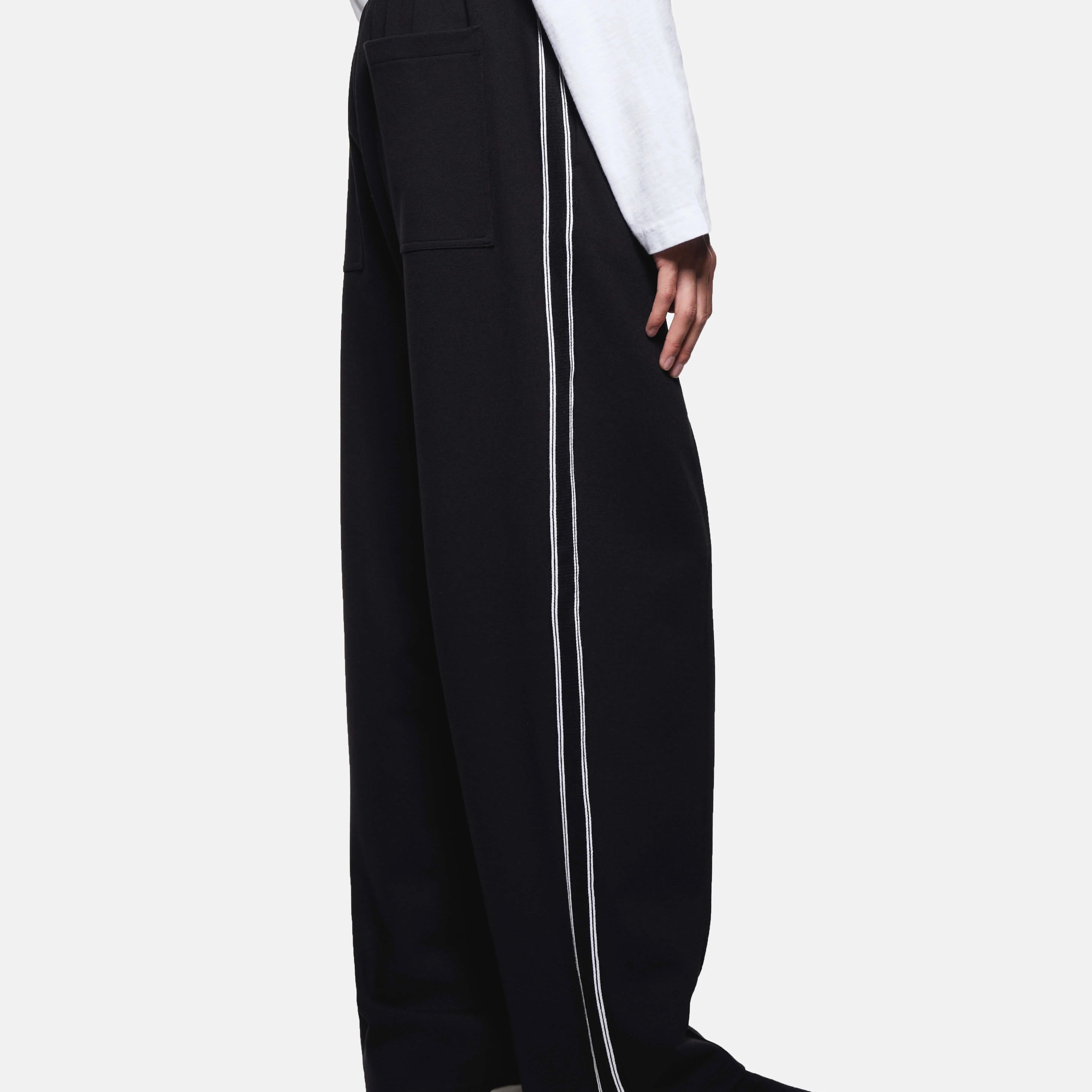 WIDE FIT POLY TRACK PANTS