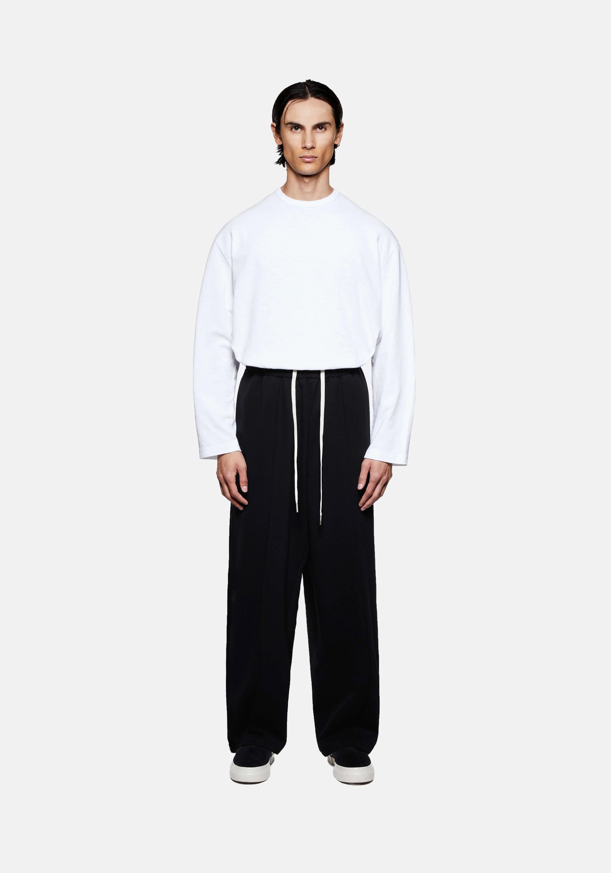 WIDE FIT POLY TRACK PANTS