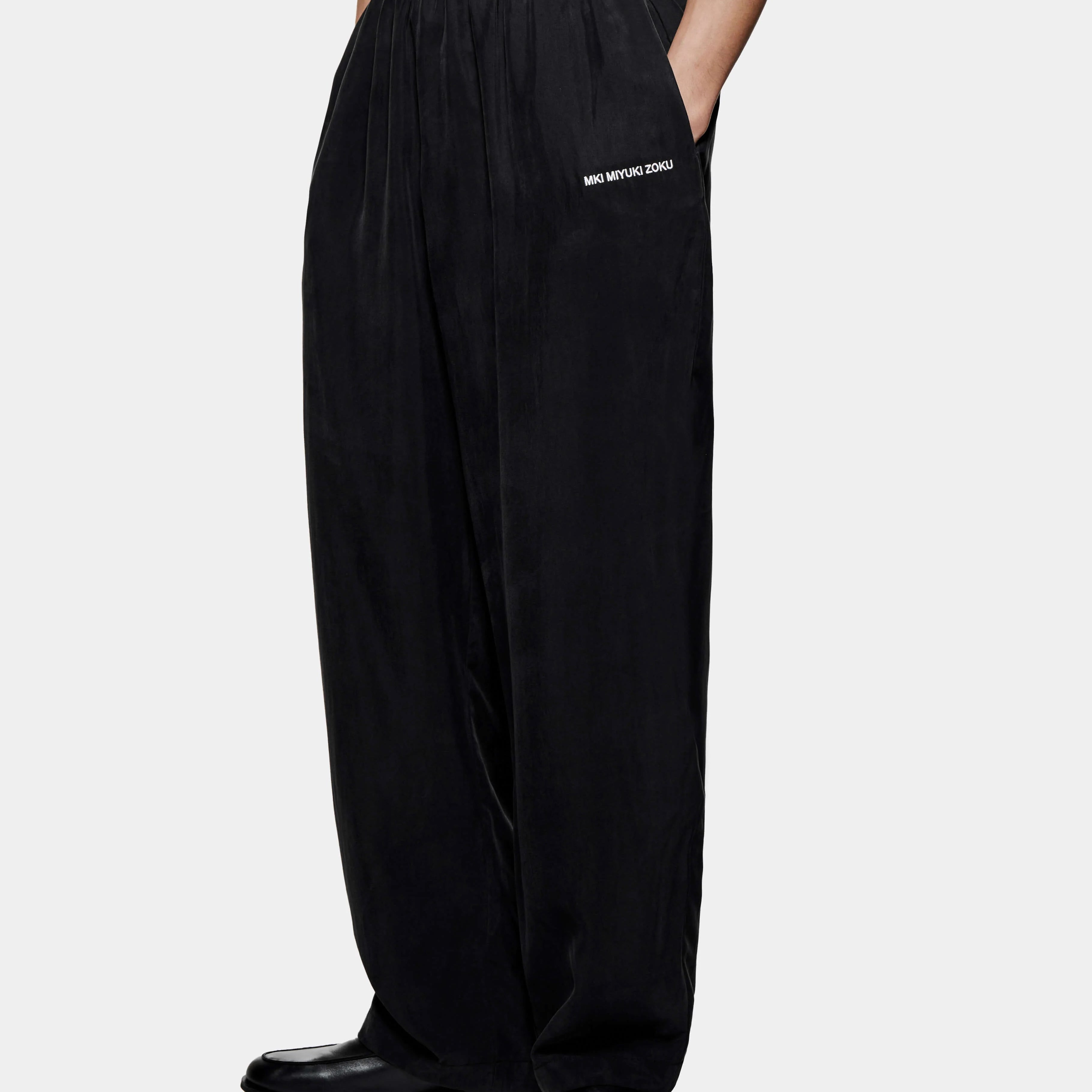 SANDWASH CUPRO WIDE LEG TROUSERS