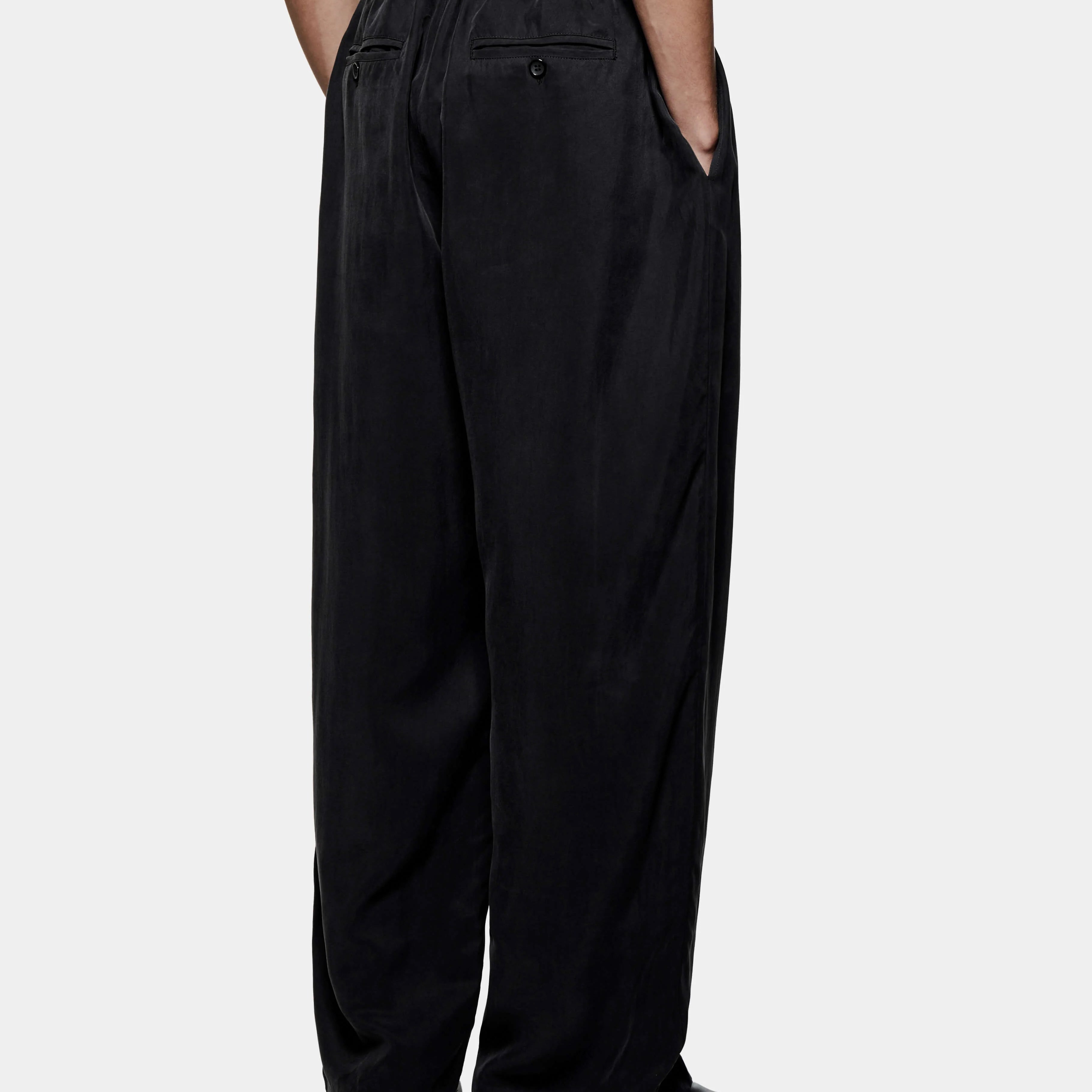 SANDWASH CUPRO WIDE LEG TROUSERS