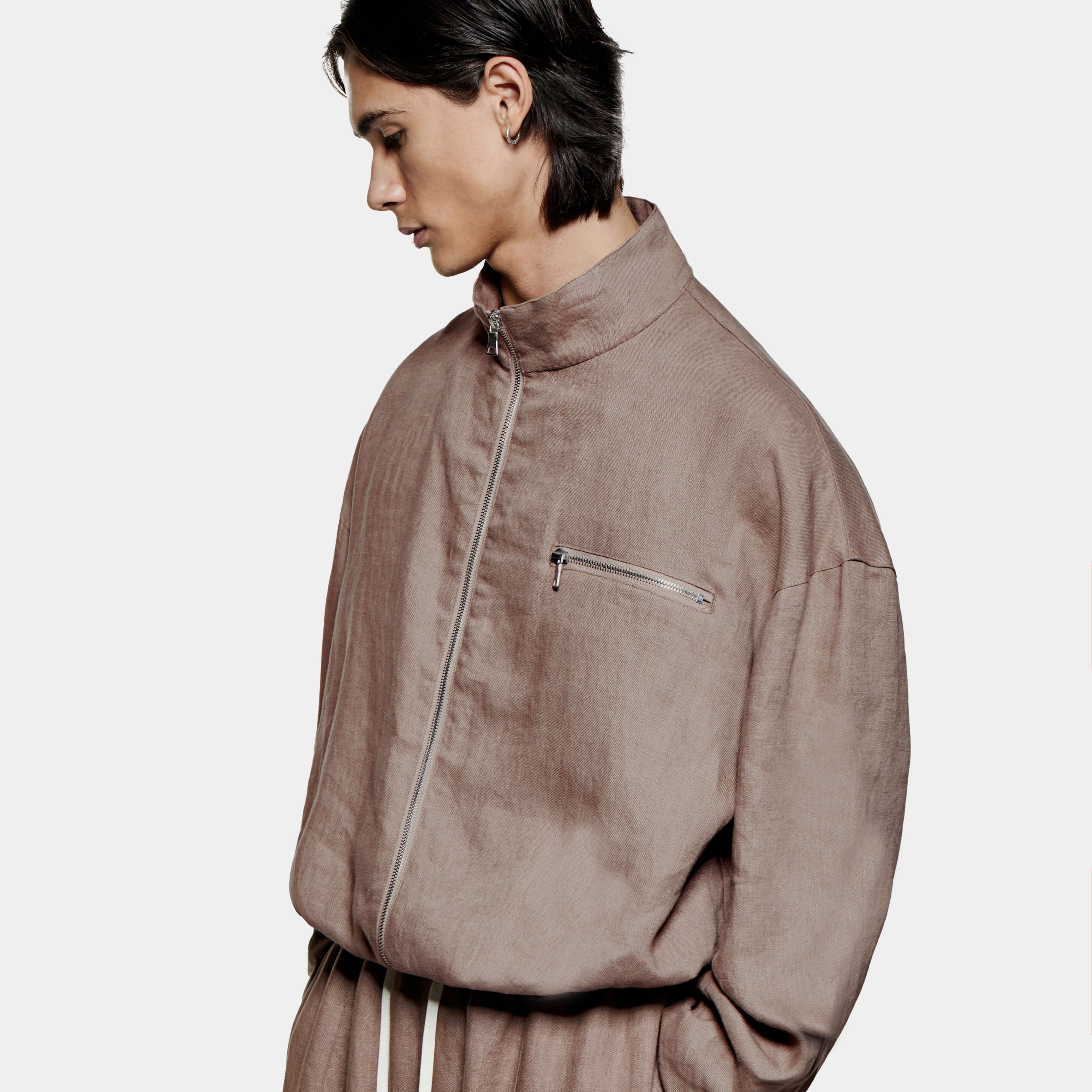 LINEN TRACK JACKET