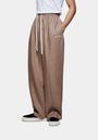 LINEN WIDE LEG TROUSERS