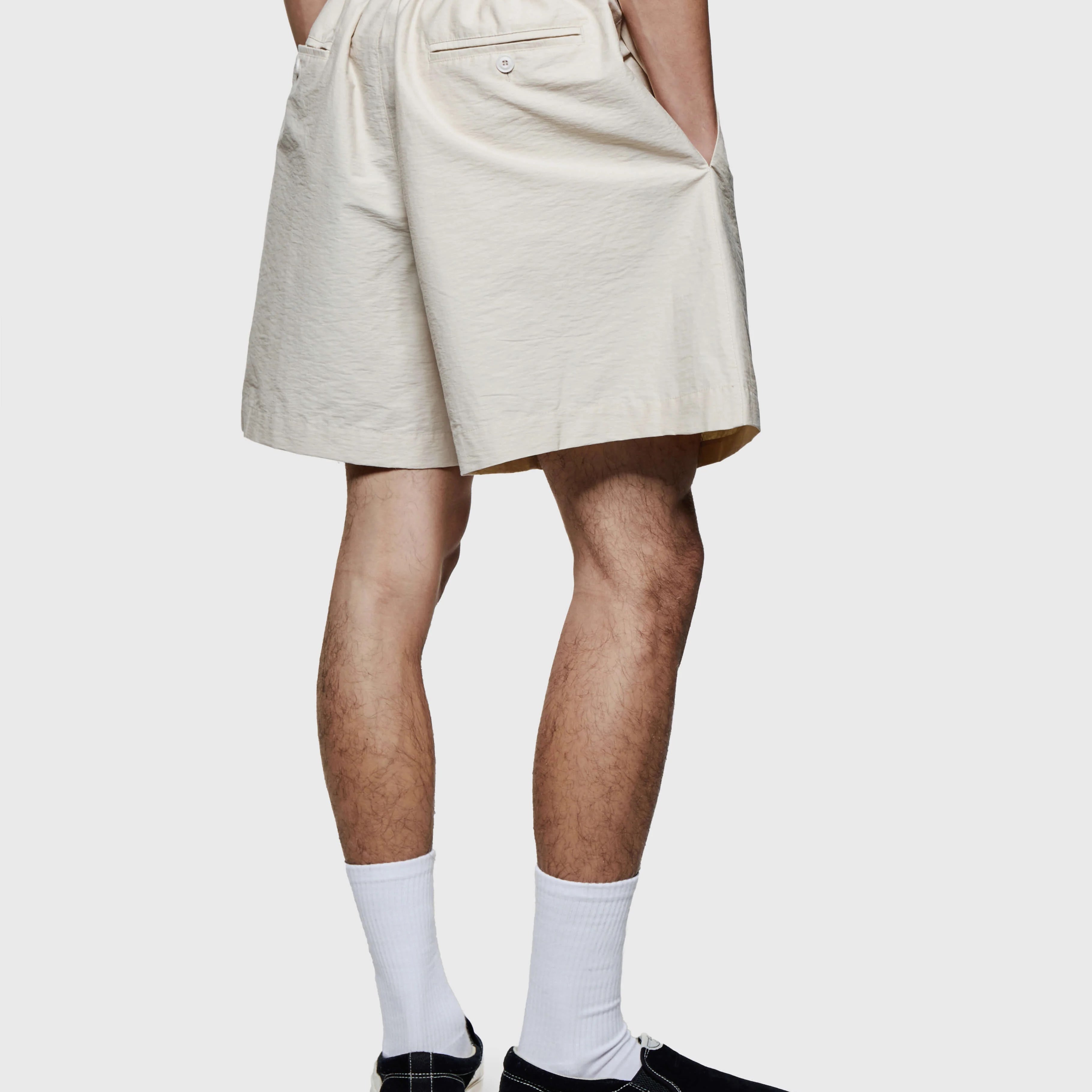 WASHED COTTON NYLON SHORTS