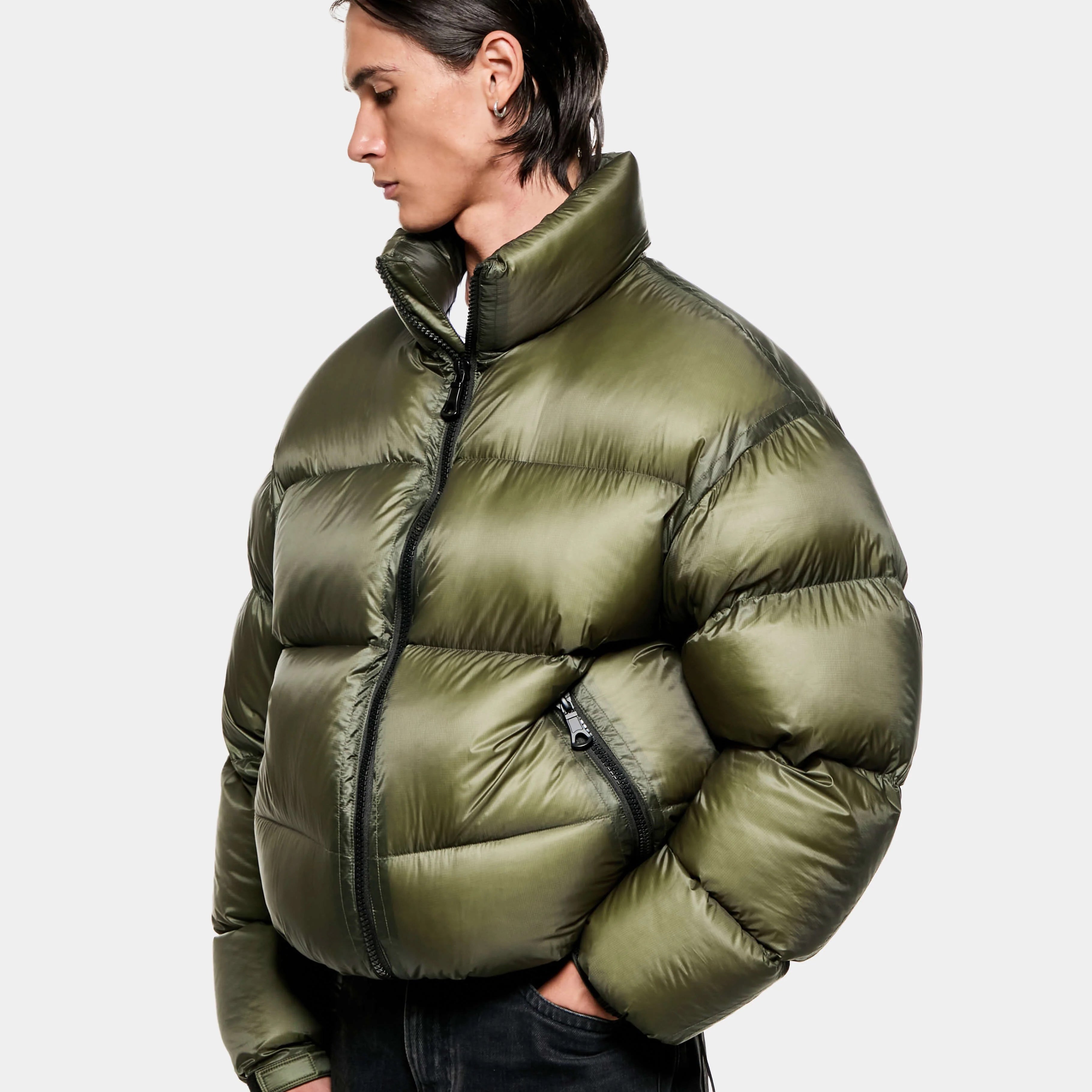 MKI TRANSLUCENT FUNNEL NECK BUBBLE JACKET