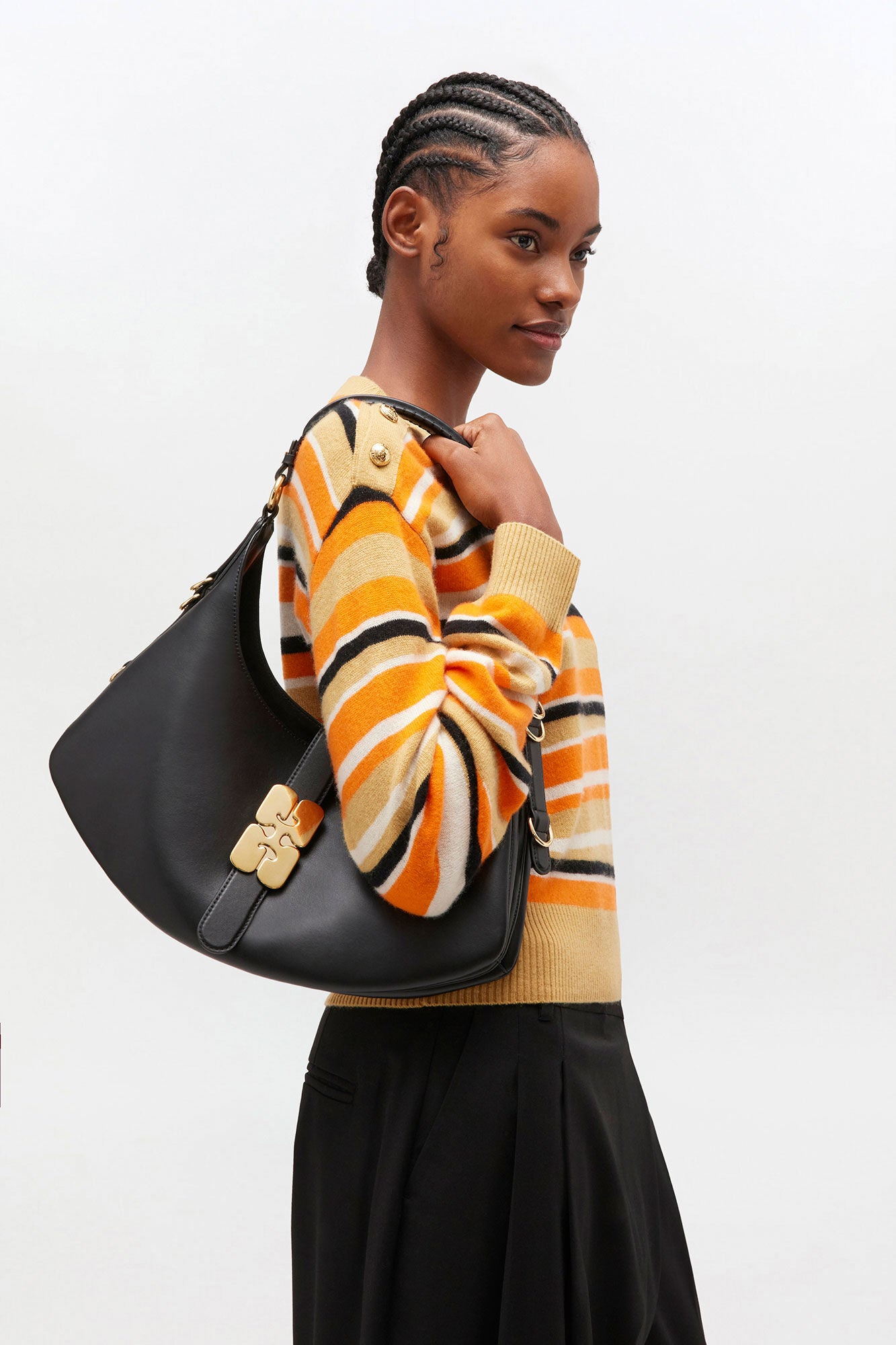 Schwarze kleine Kat-Tasche