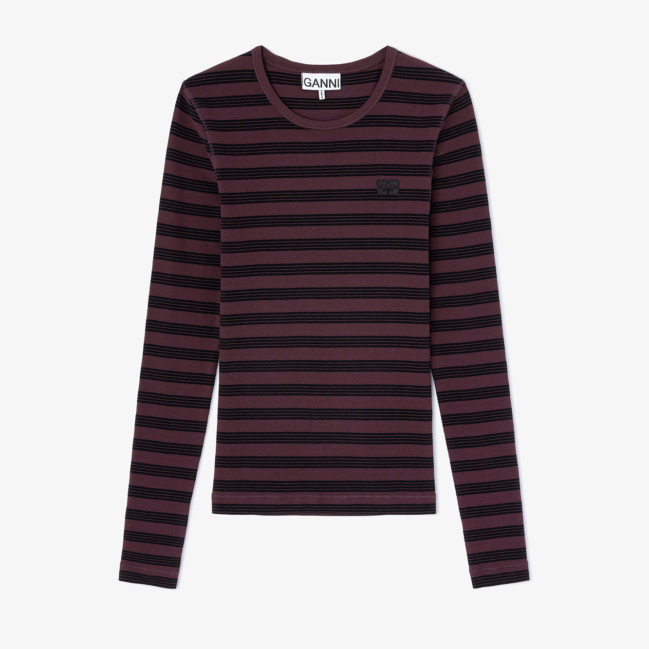 Geripptes Langarmshirt mit Streifen