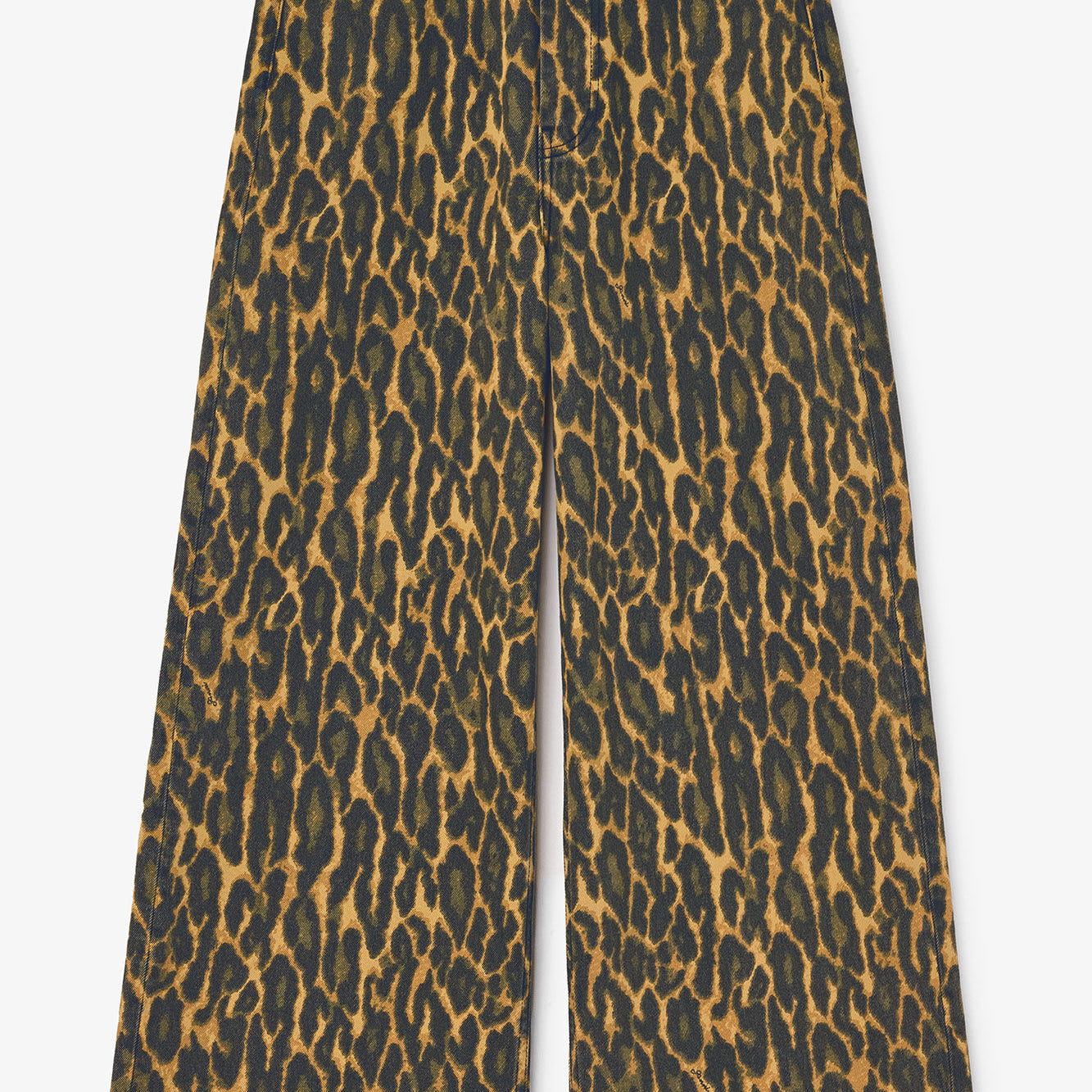 Baggy-Jeans mit Leopardenmuster