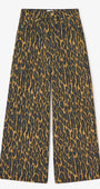 Baggy-Jeans mit Leopardenmuster