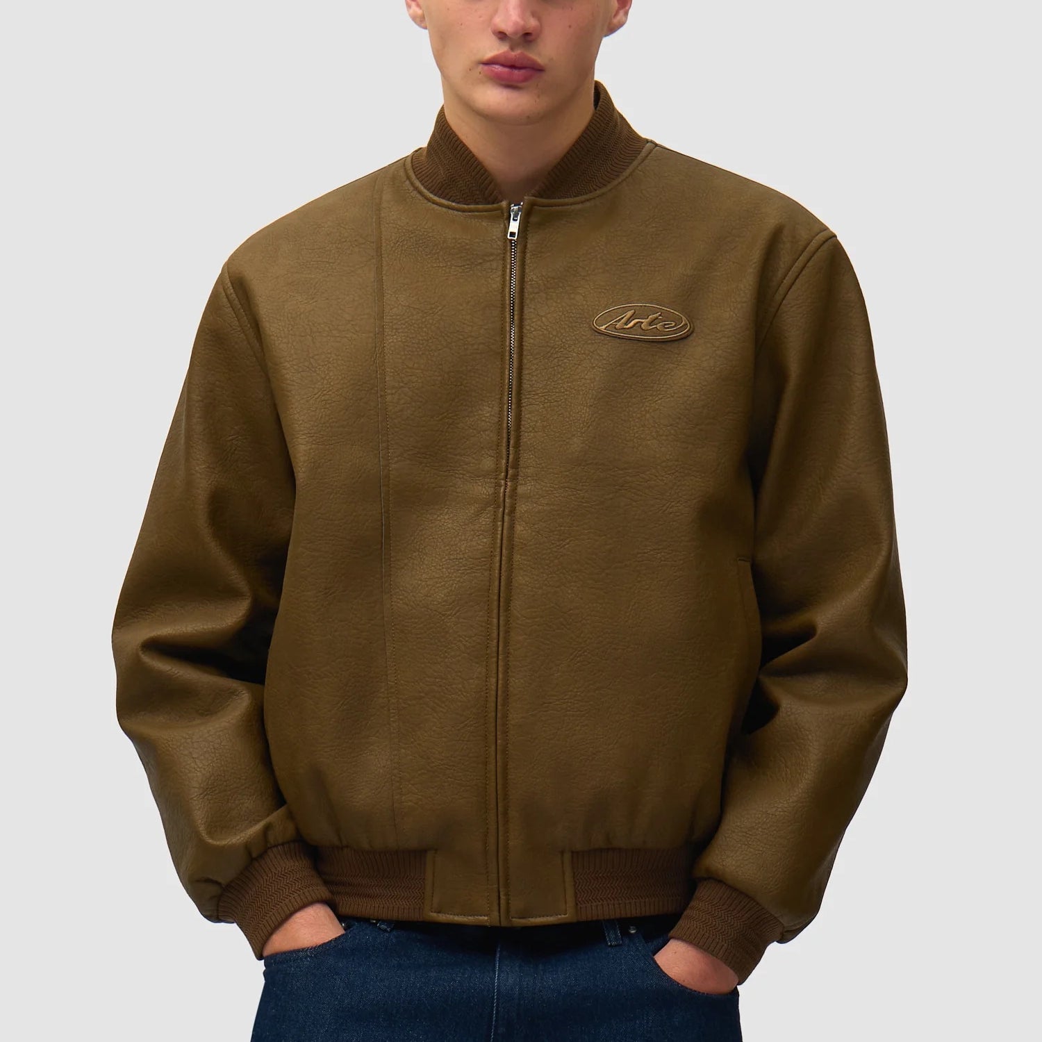 Leather Varsity Jacket