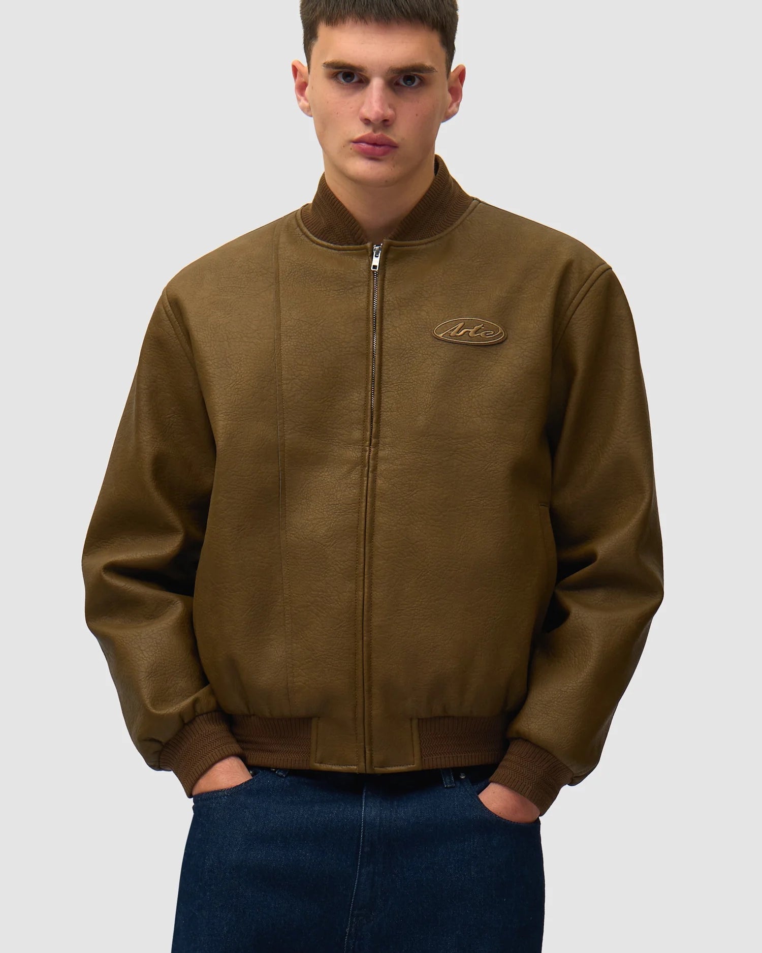 Leather Varsity Jacket