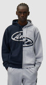 Split Patch Zip Hoodie