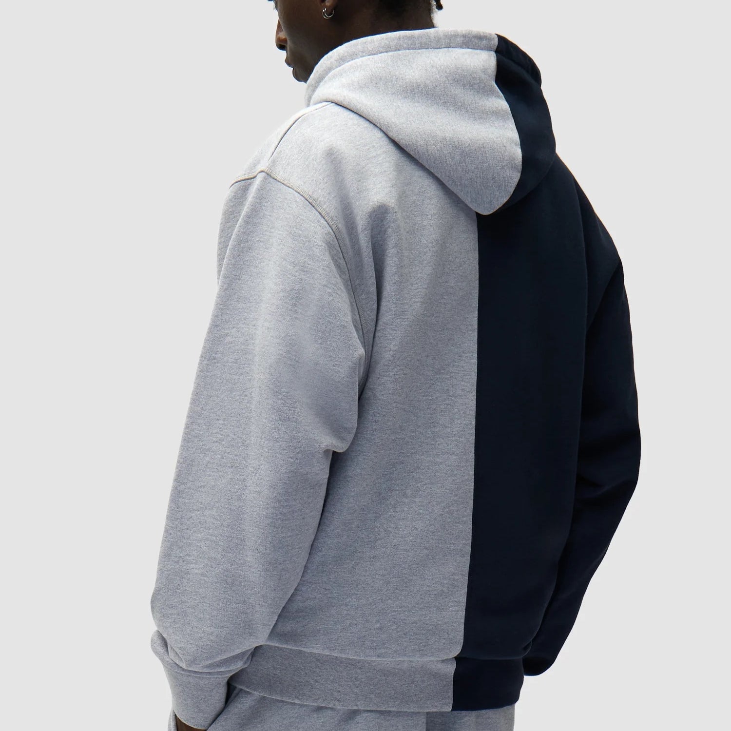 Split Patch Zip Hoodie