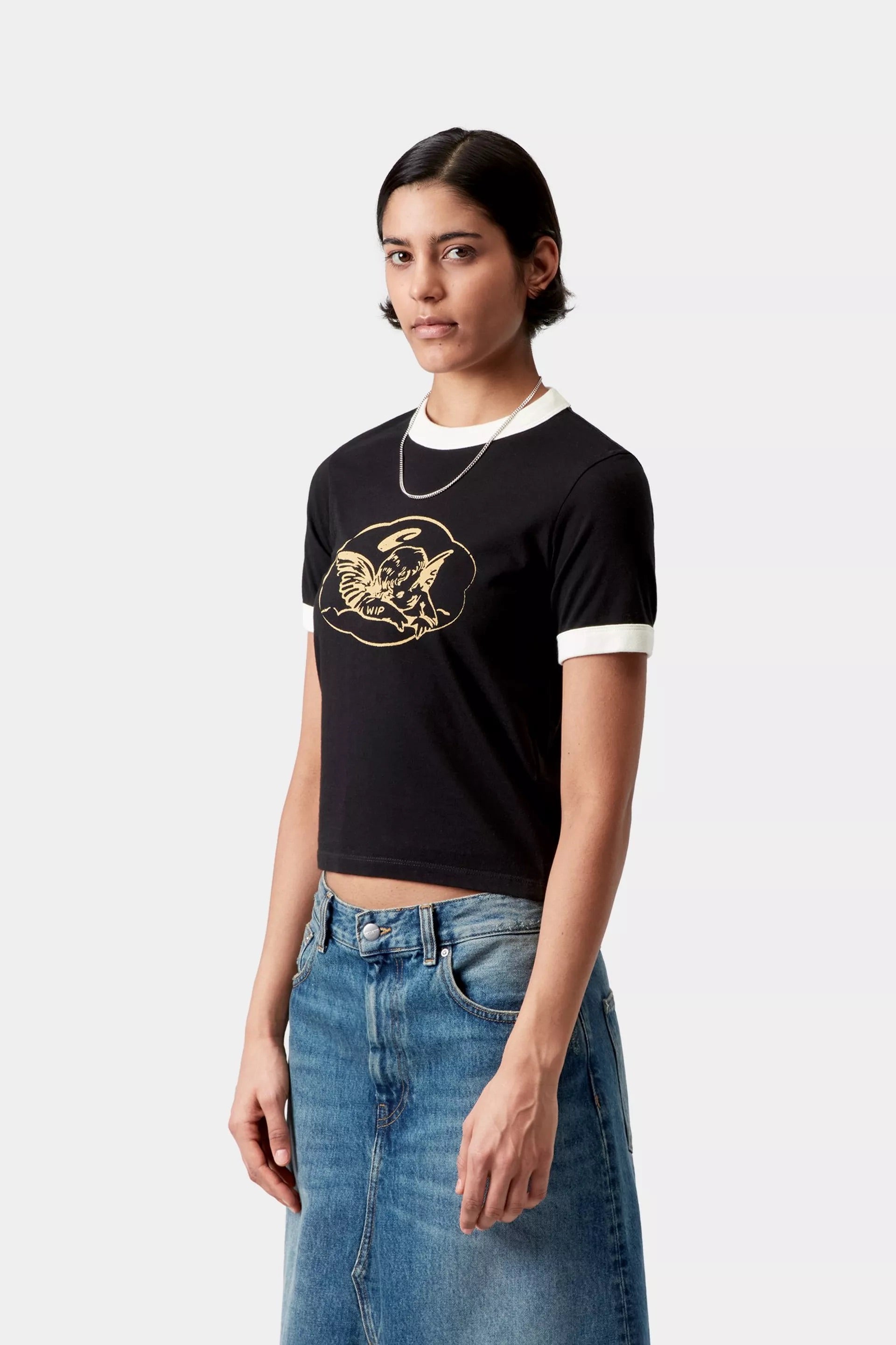 W' S/S Reminiscing Ringer T-Shirt