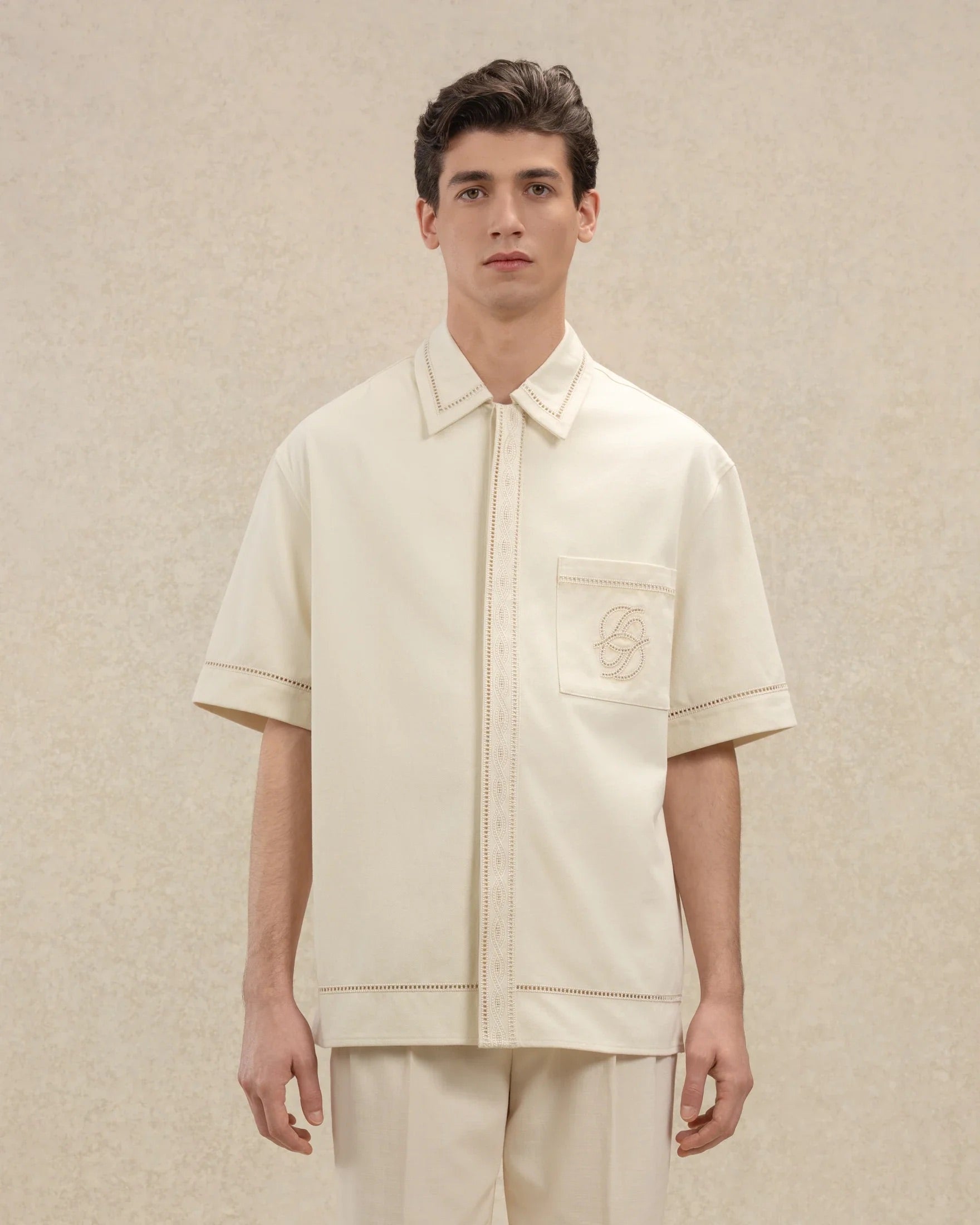 Chemise Broderie D Miroir Coton