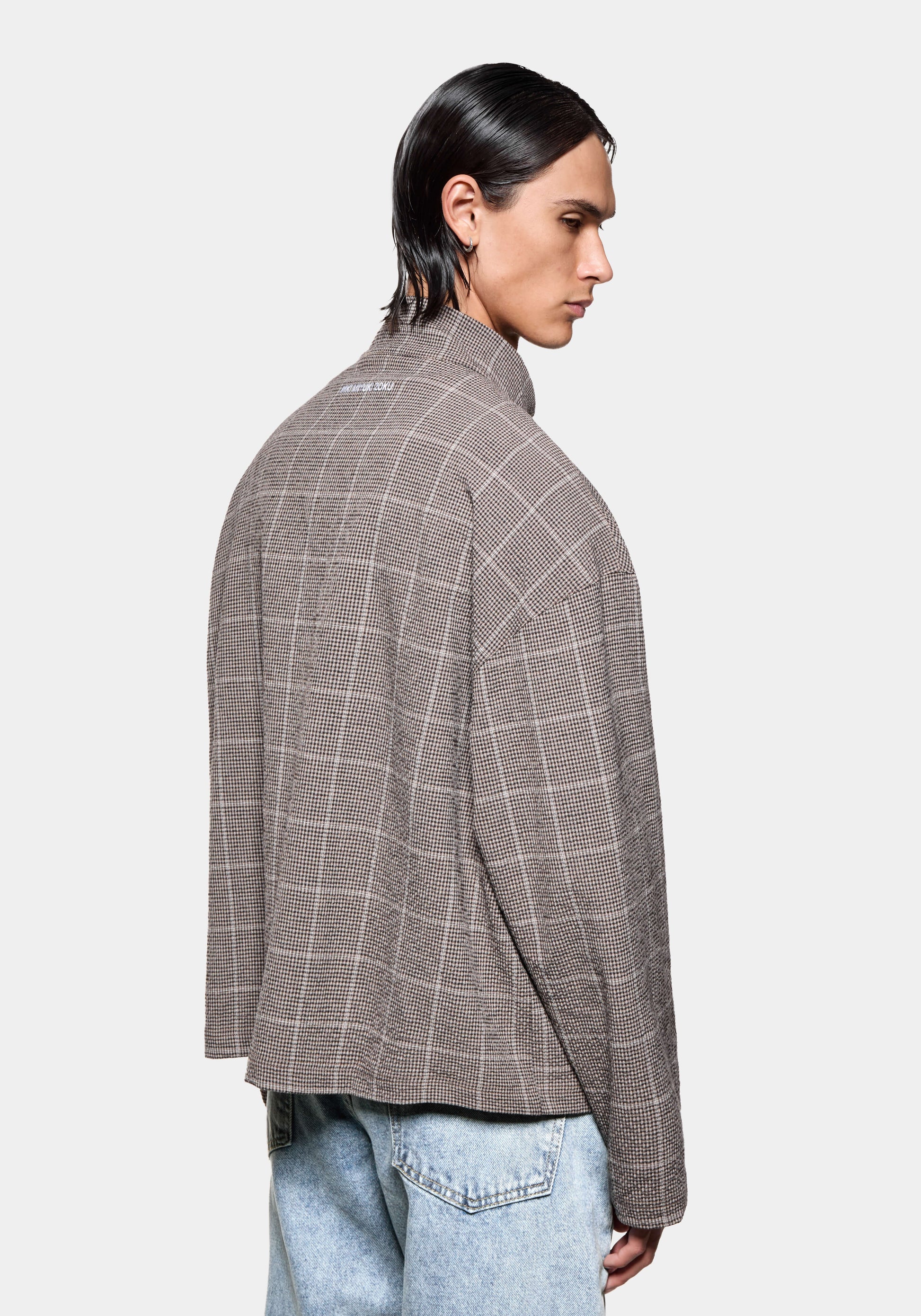 SEERSUCKER CHECK TRACK JACKET