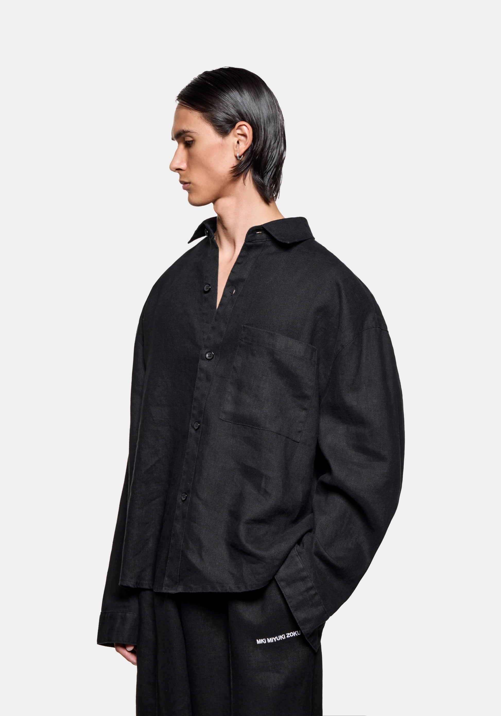 LINEN BOX DRESS SHIRT