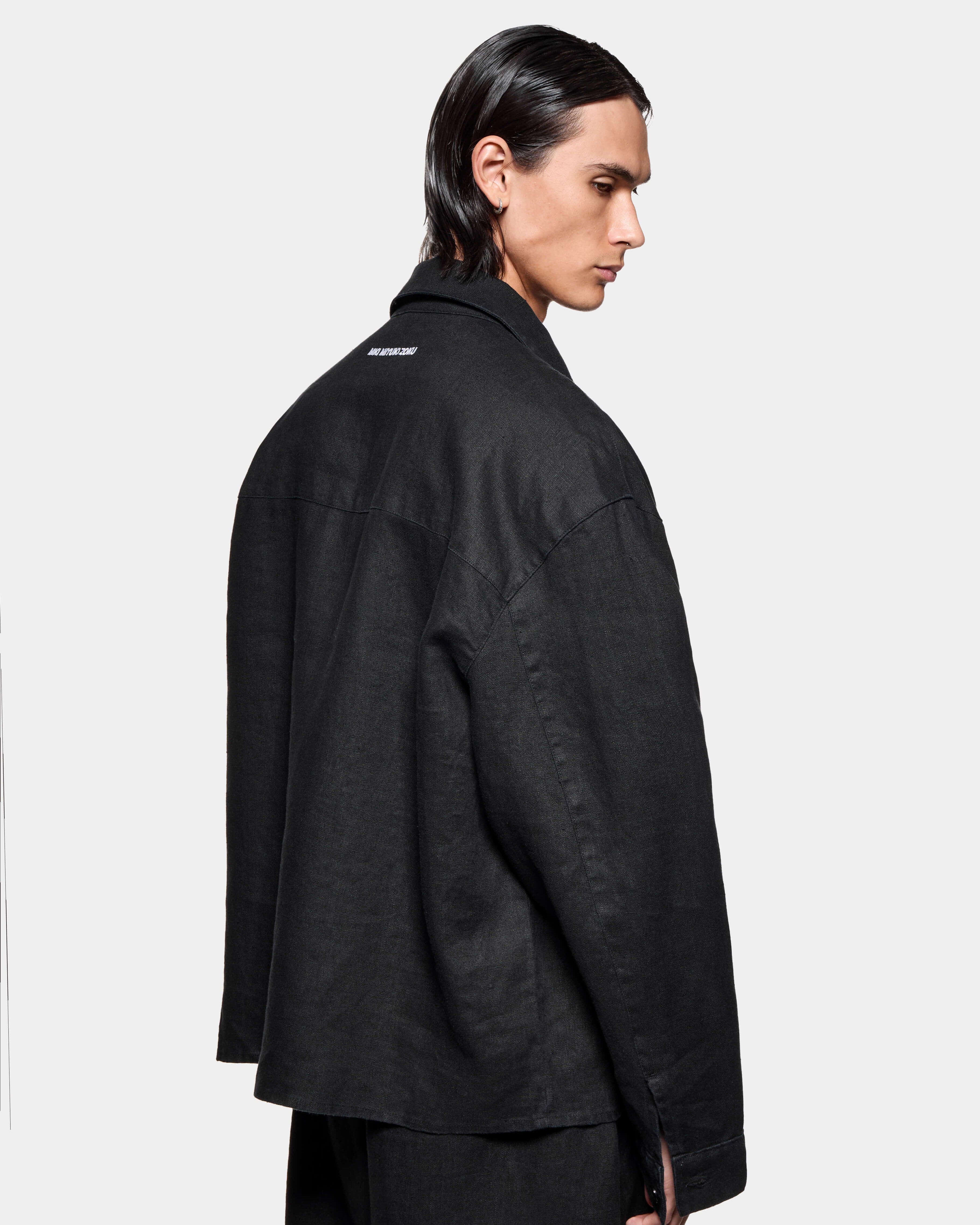LINEN BOX DRESS SHIRT