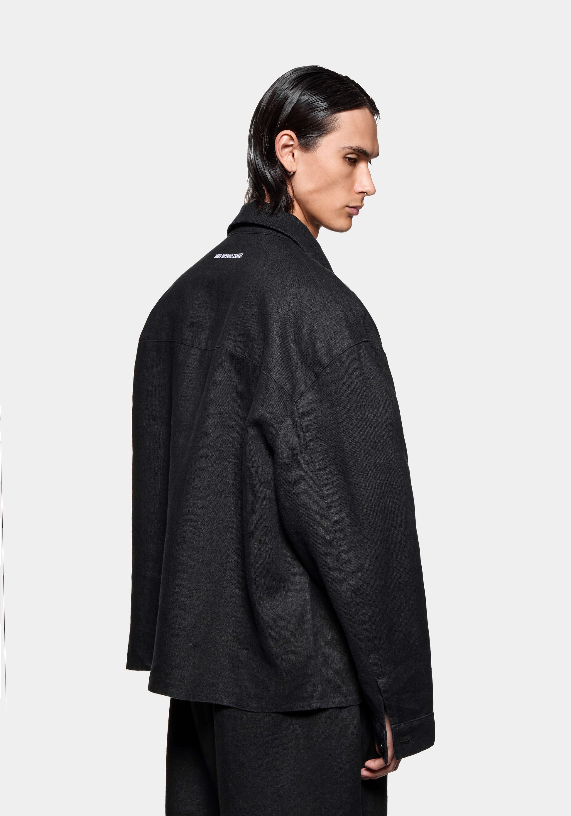 LINEN BOX DRESS SHIRT