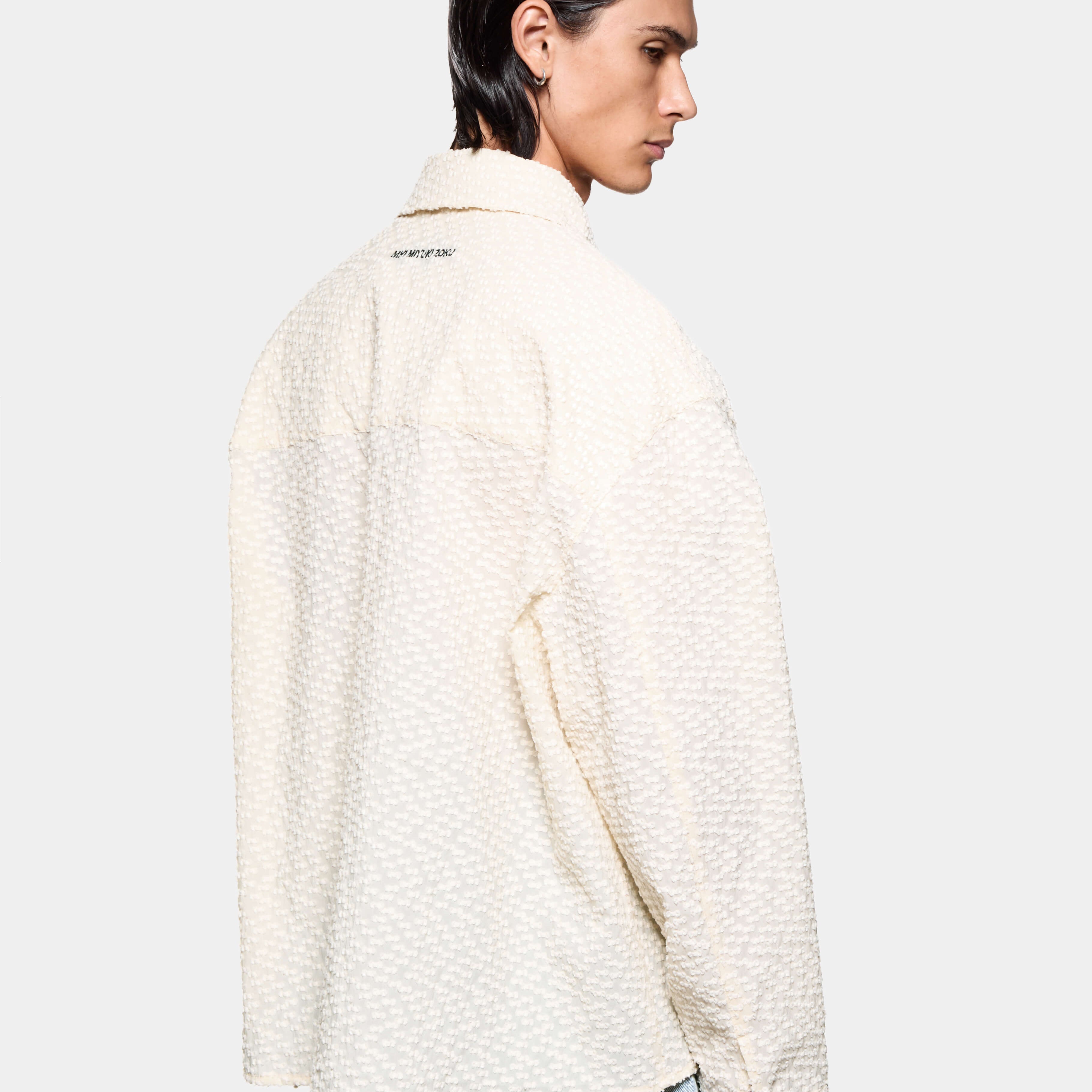 RIBBON JACQUARD BOX DRESS SHIRT