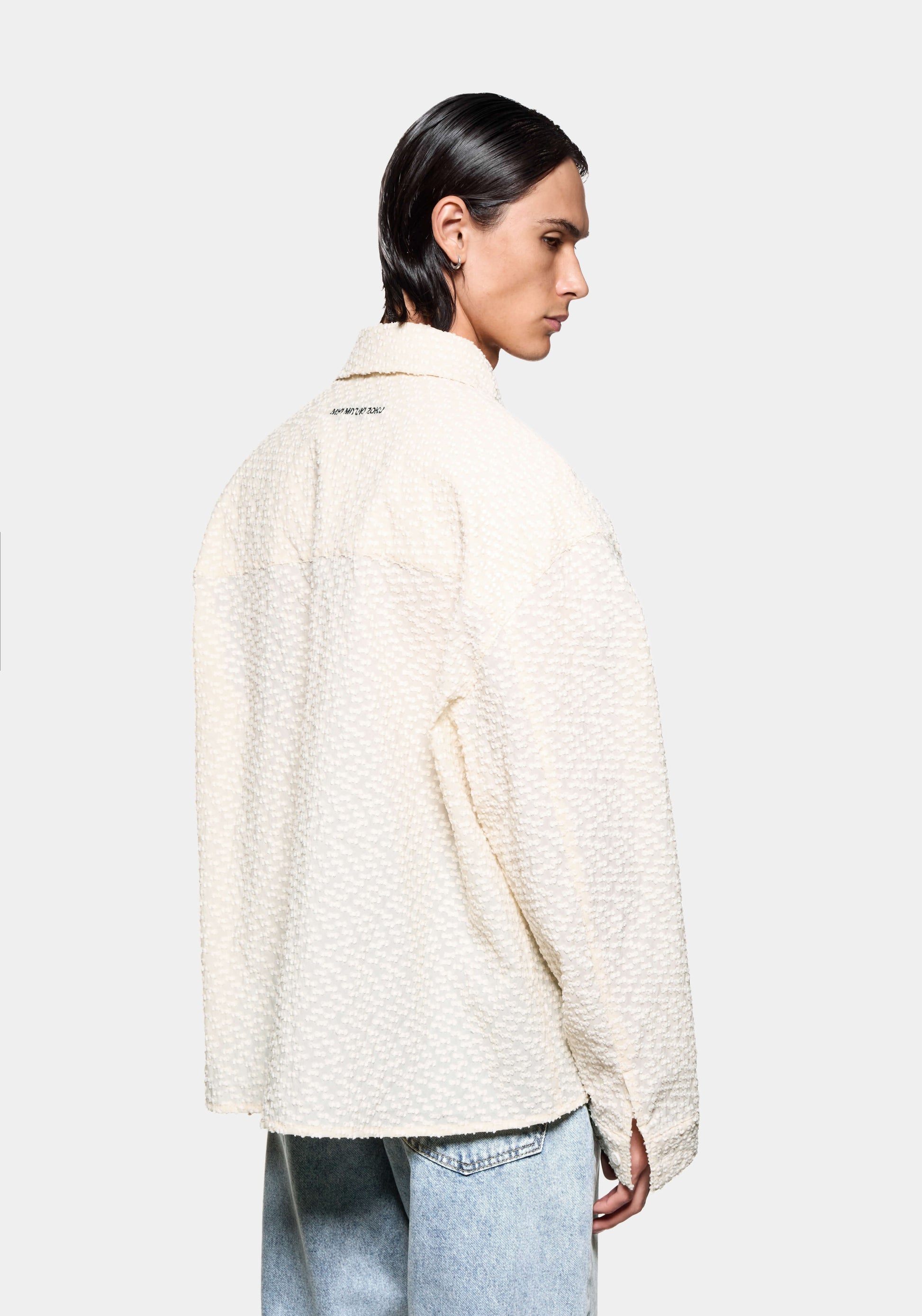 RIBBON JACQUARD BOX DRESS SHIRT