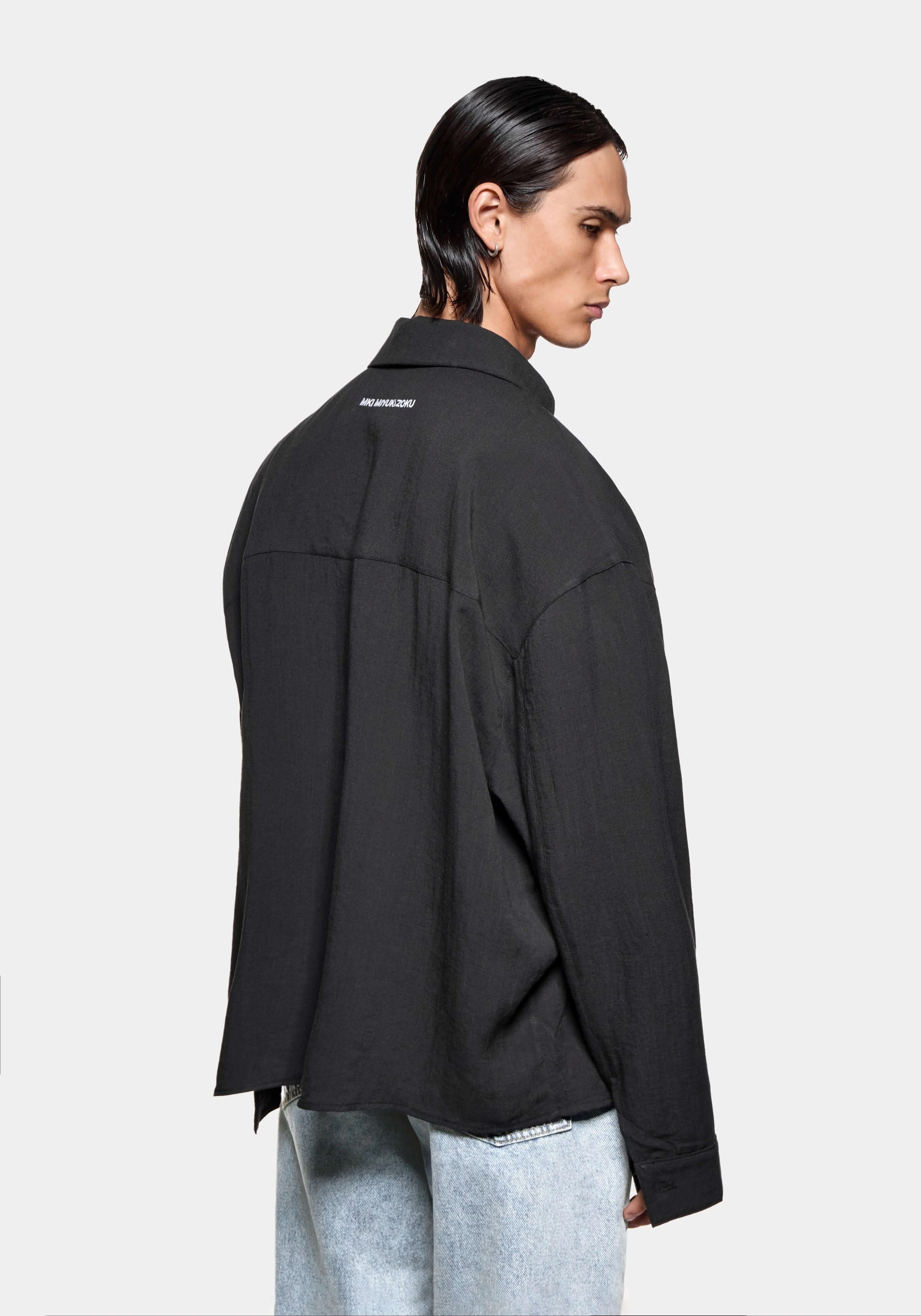DRAPE SLUB BOX DRESS SHIRT