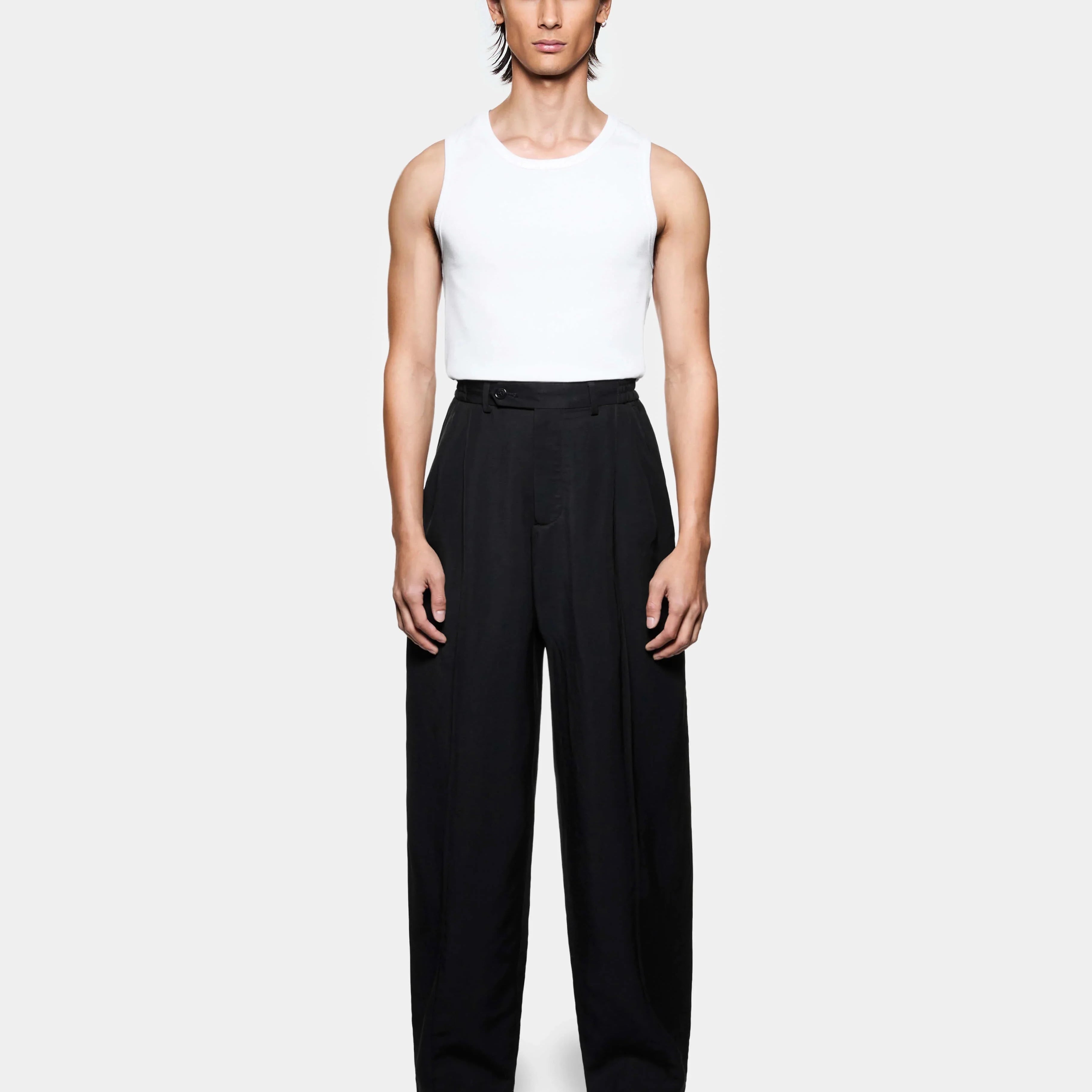 PLEATED SUIT PANTS