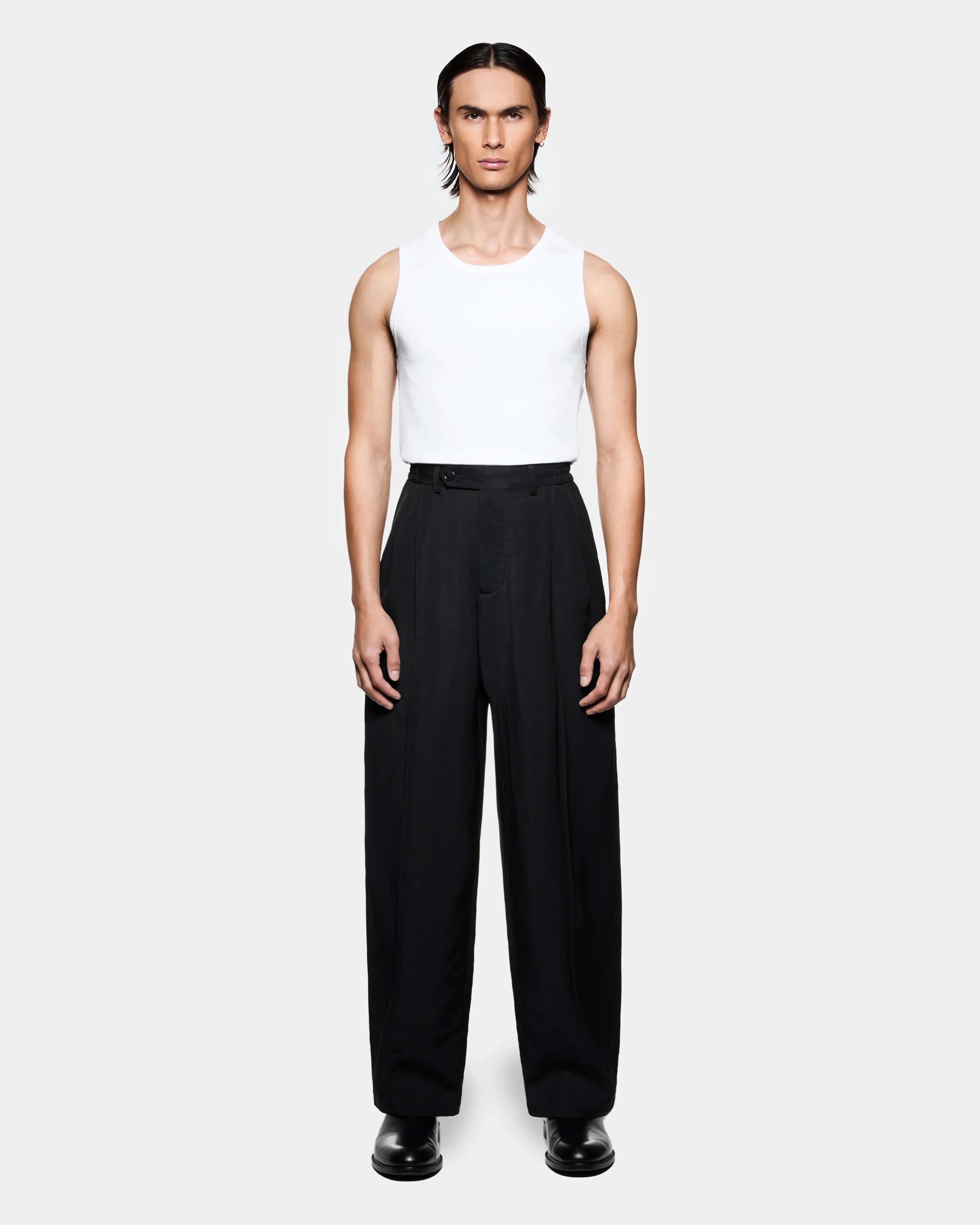 PLEATED SUIT PANTS