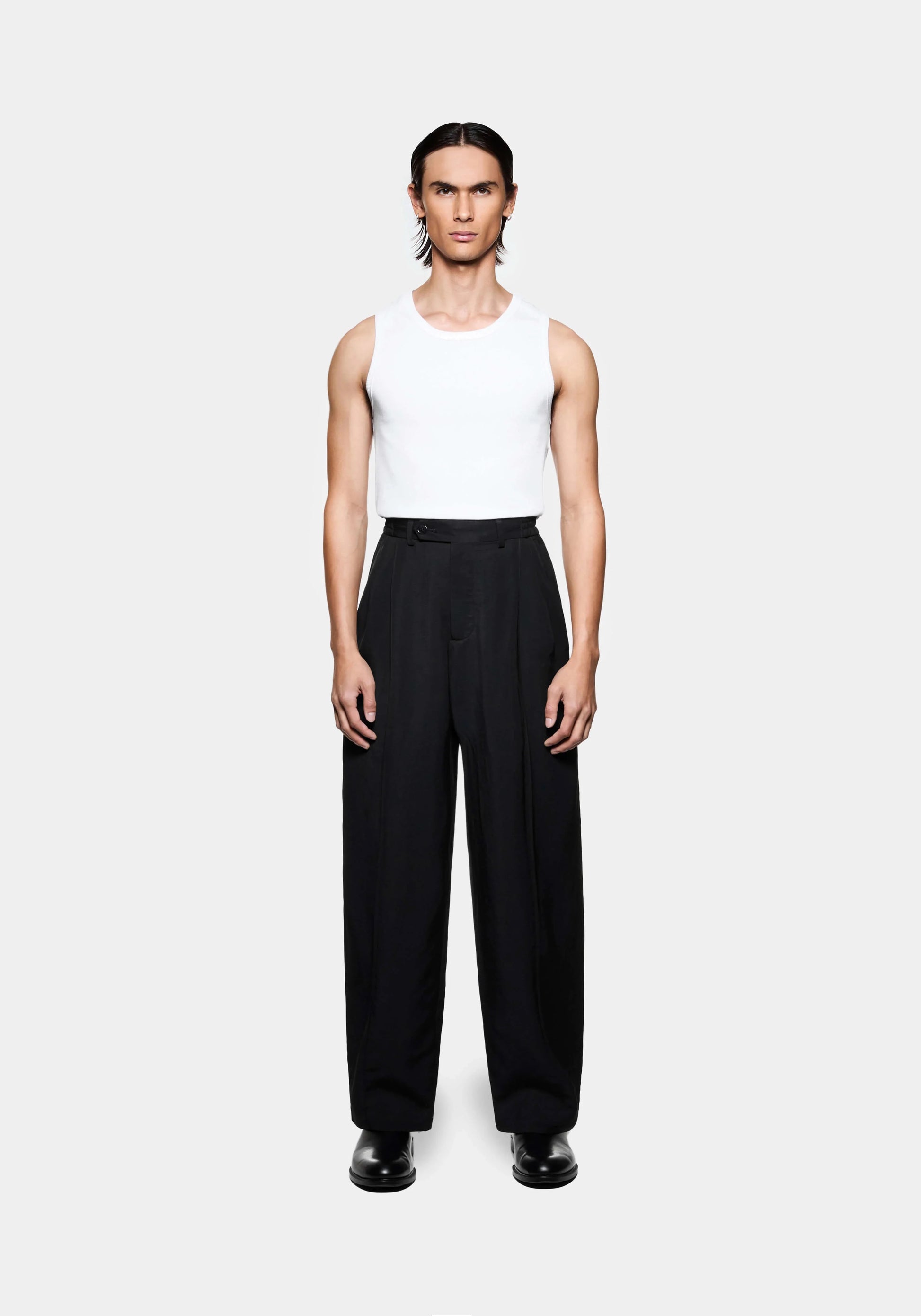 PLEATED SUIT PANTS