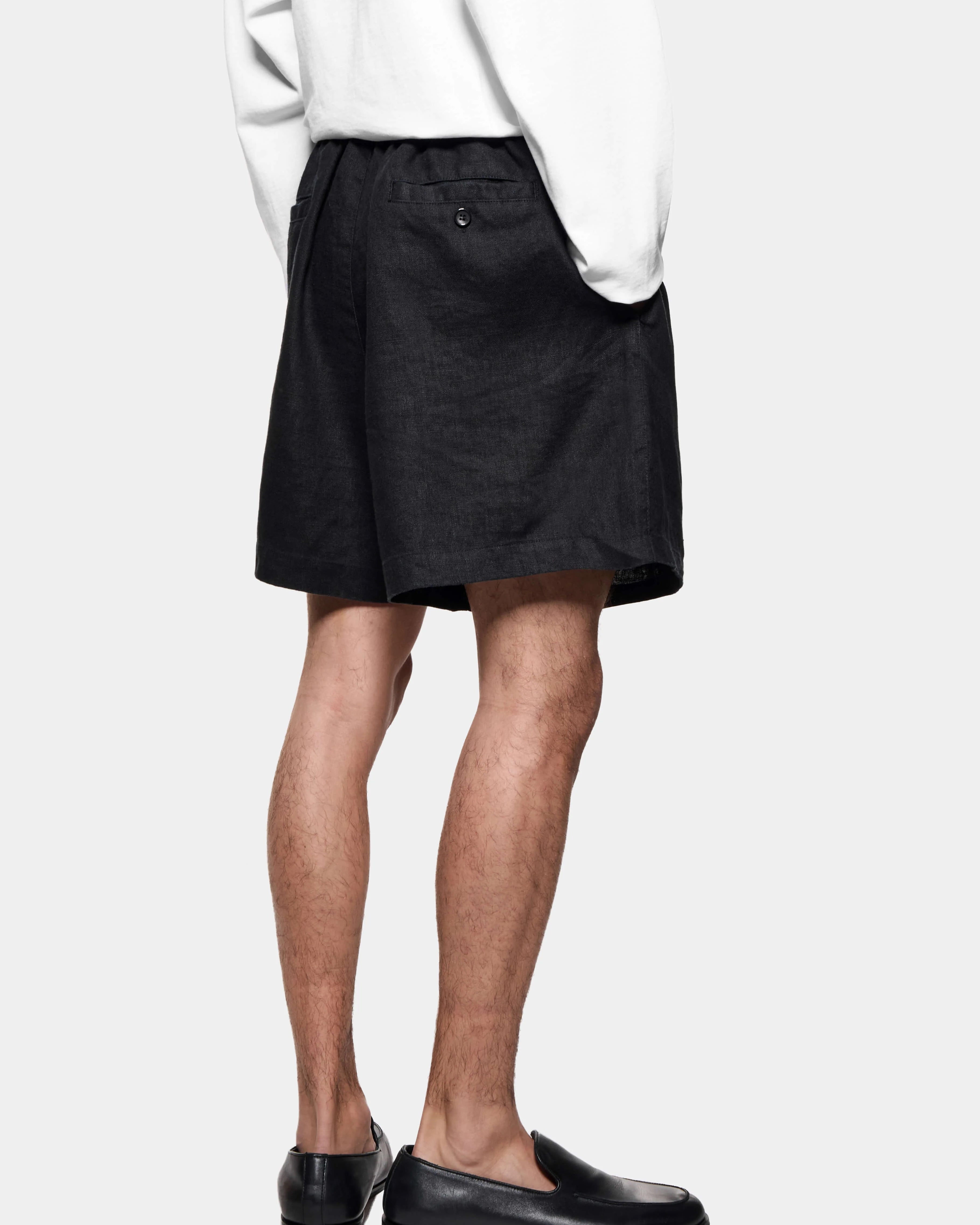 LINEN WIDE LEG SHORTS