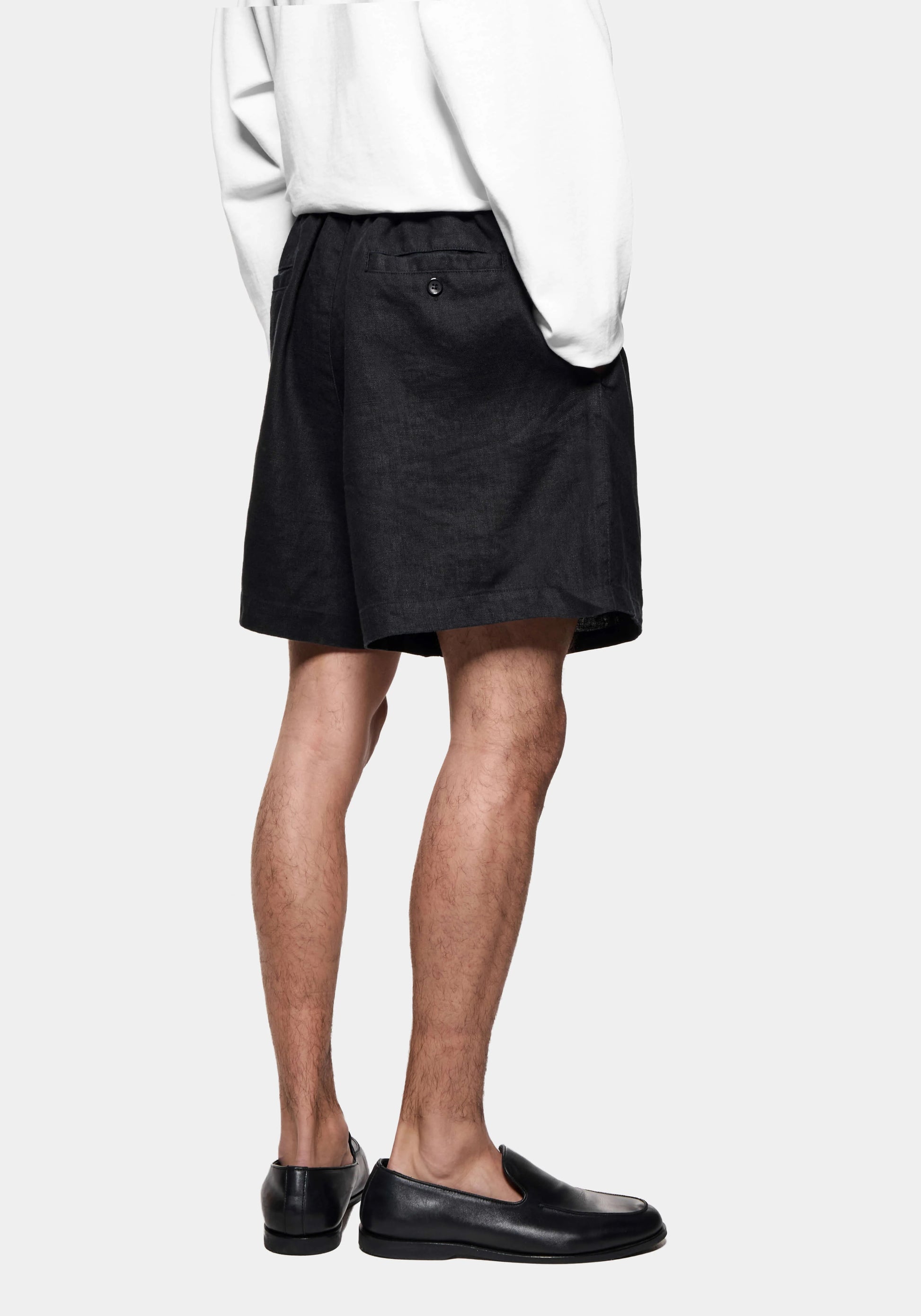 LINEN WIDE LEG SHORTS