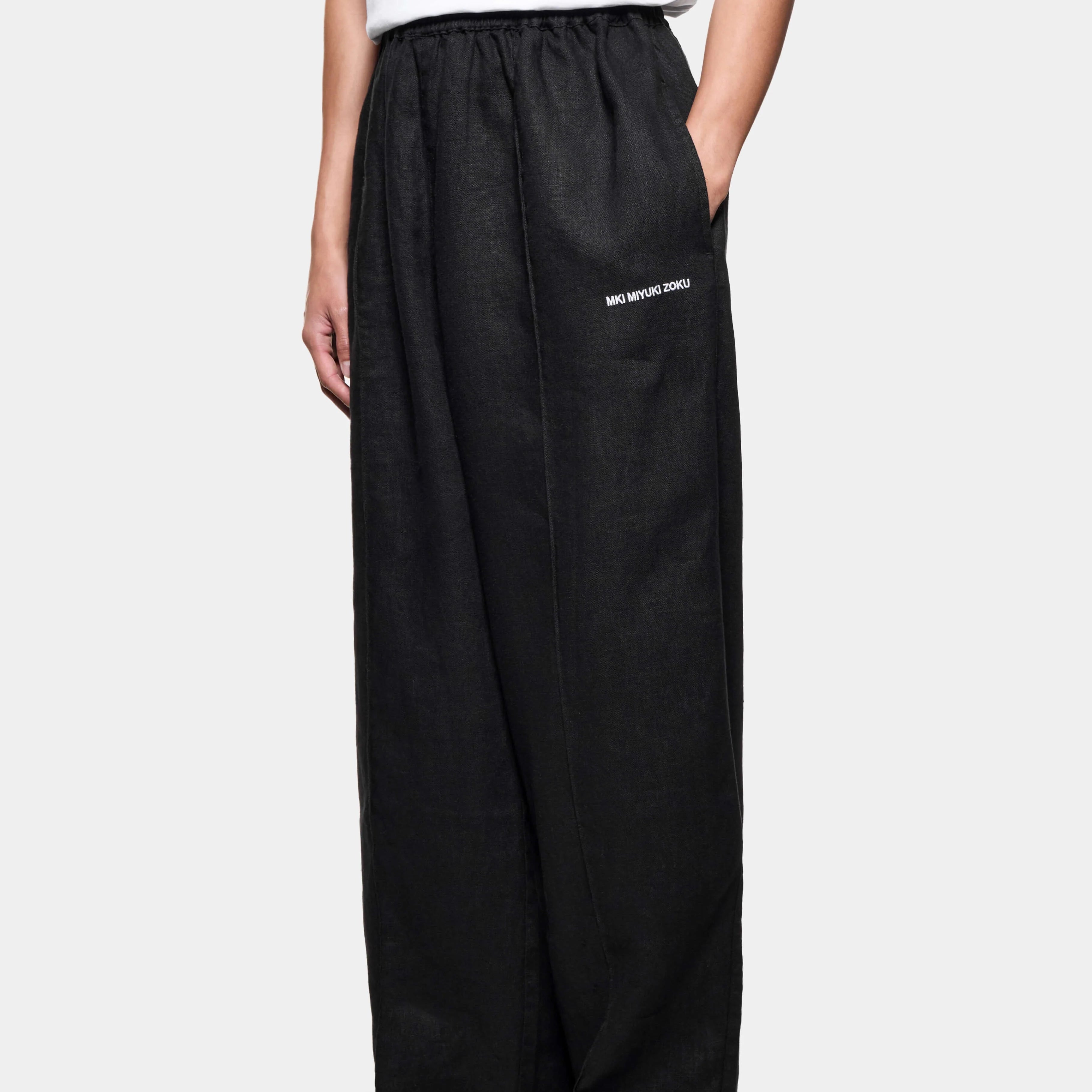 LINEN WIDE LEG PANTS