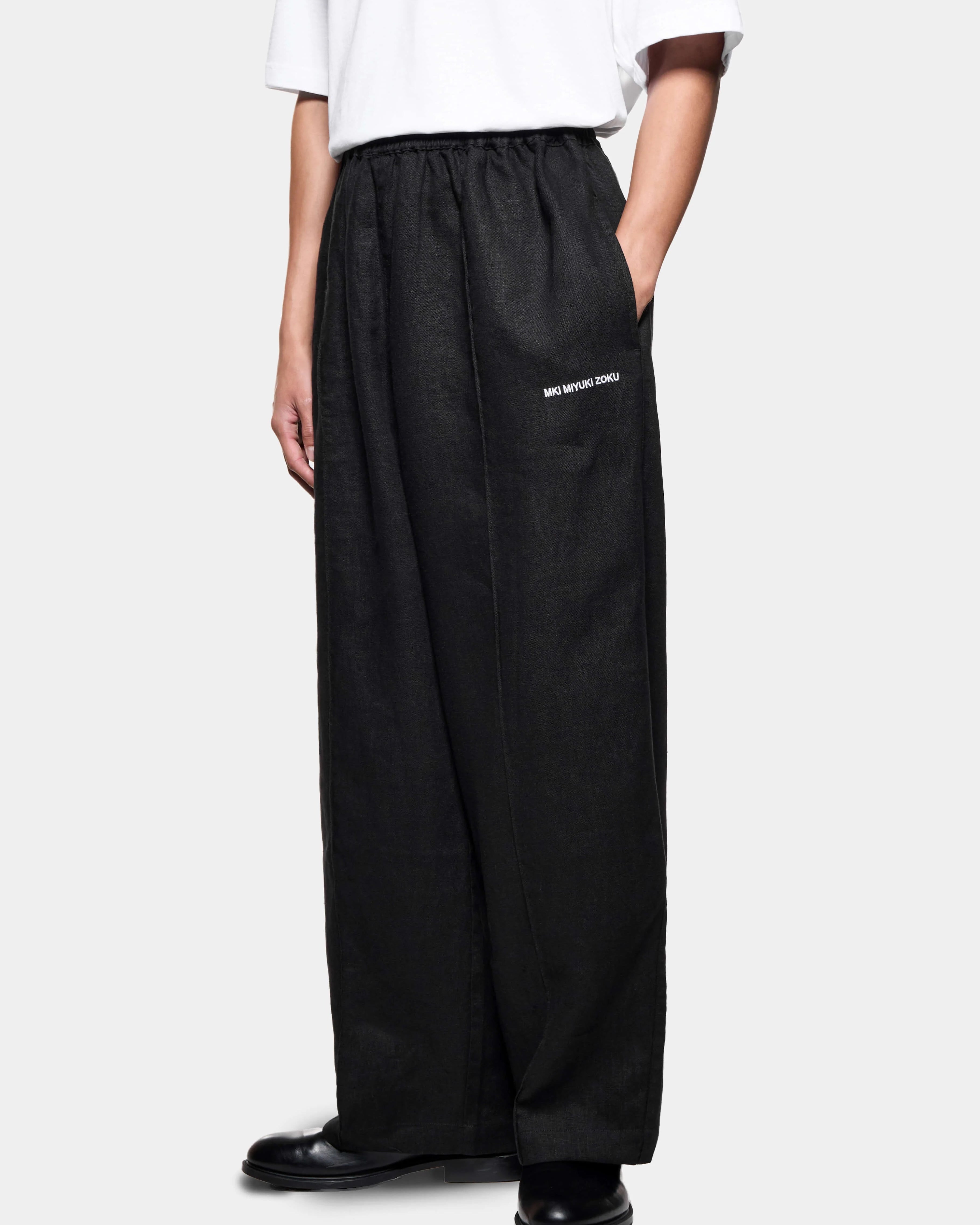 LINEN WIDE LEG PANTS