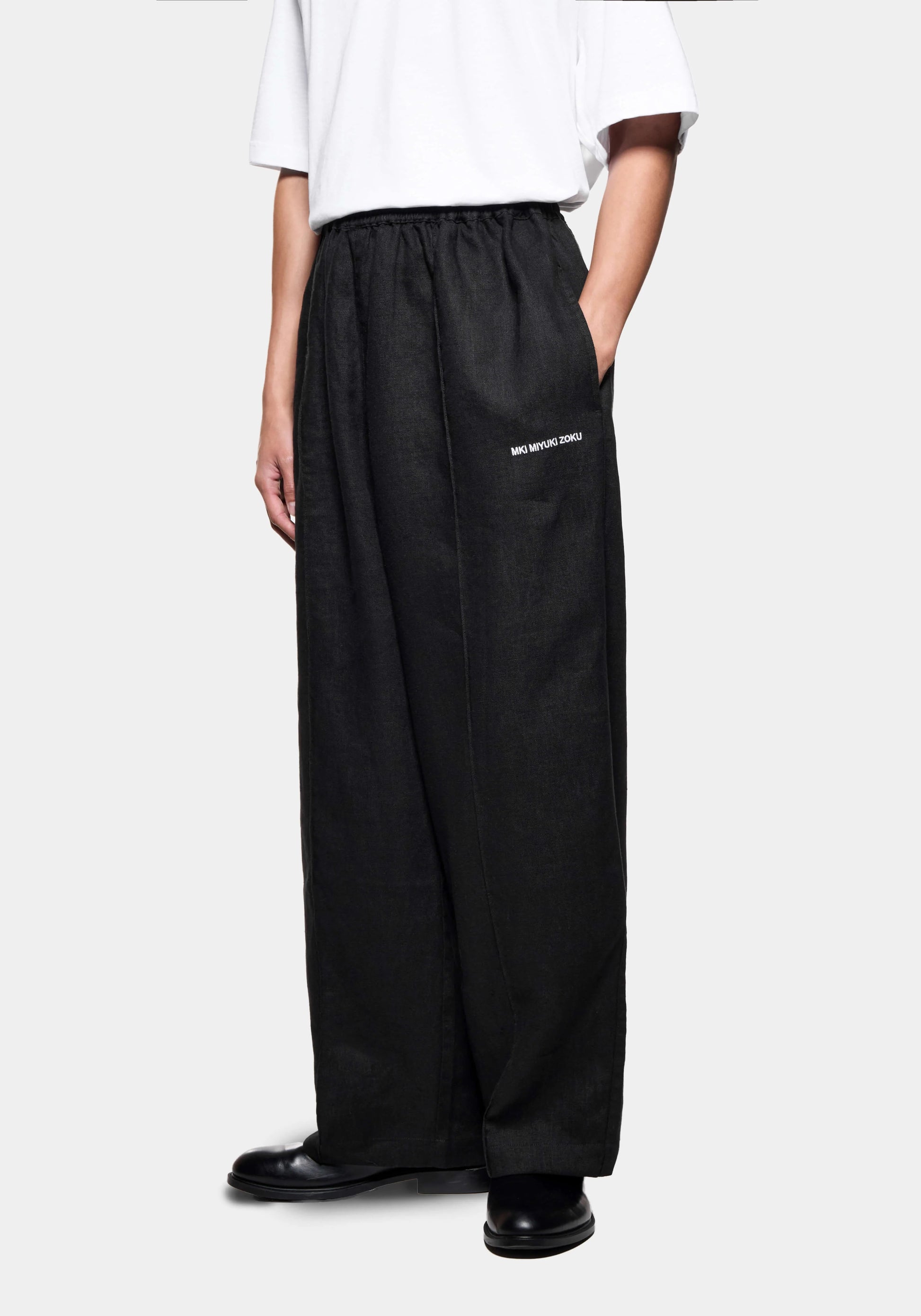 LINEN WIDE LEG PANTS