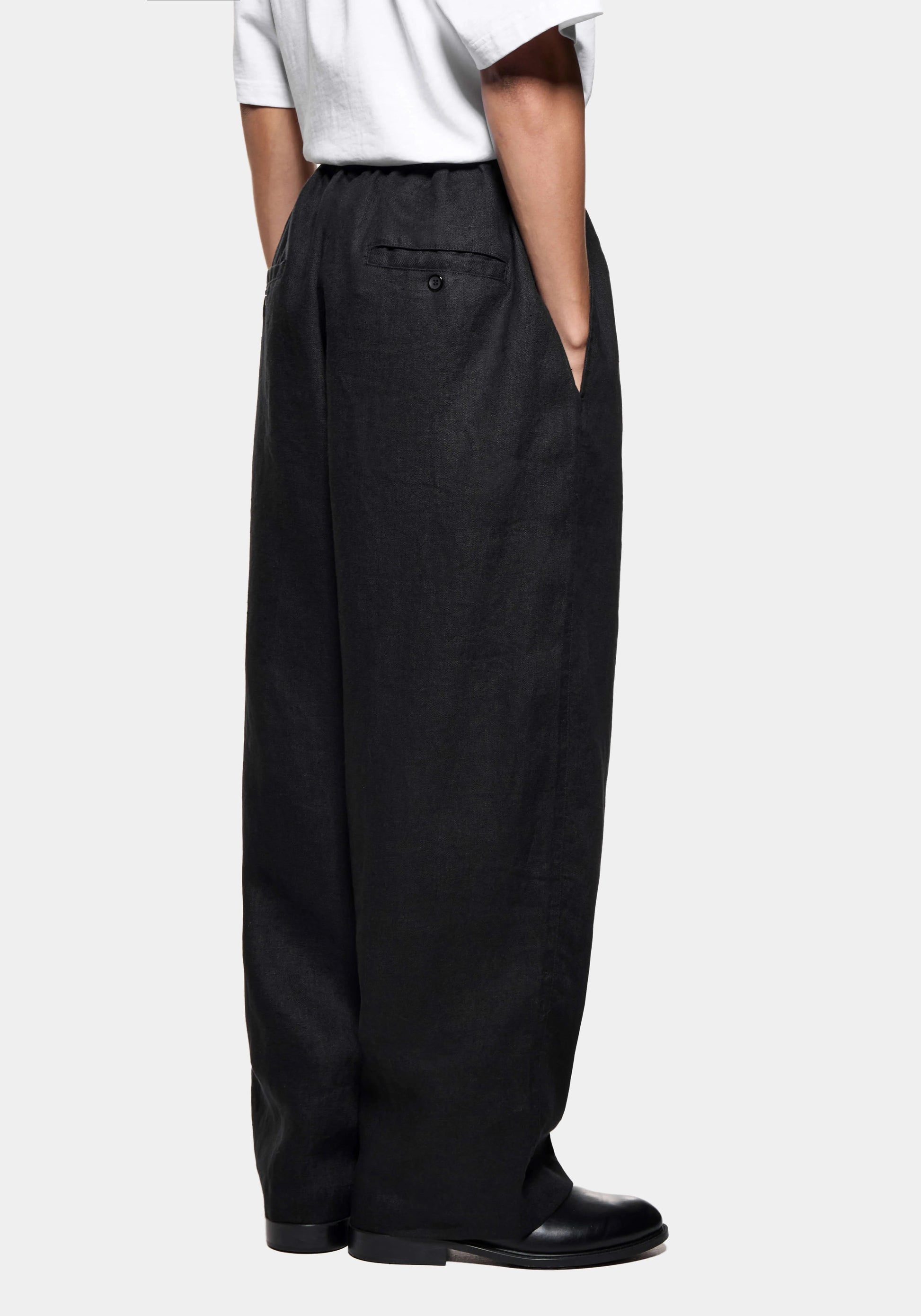 LINEN WIDE LEG PANTS