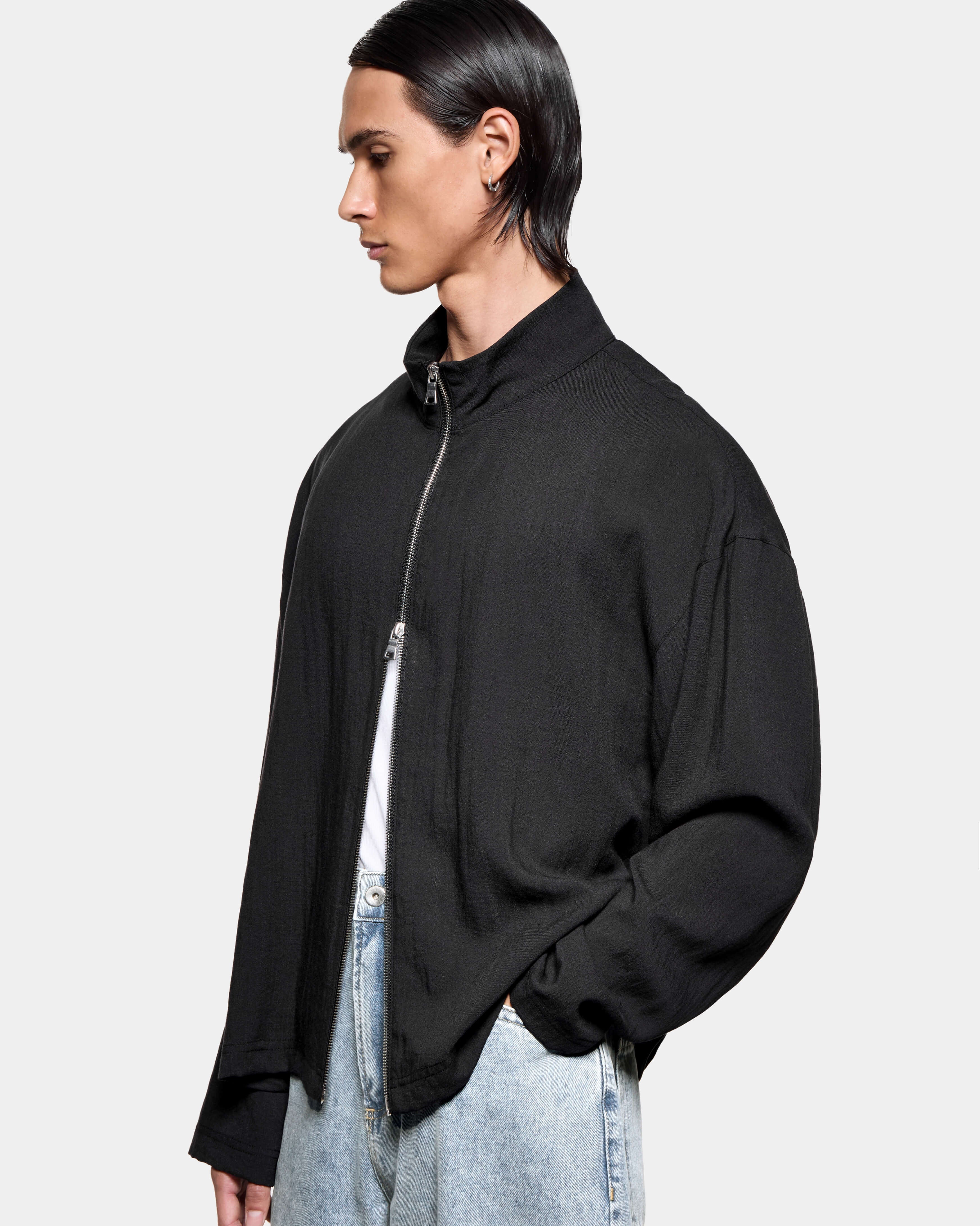 DRAPE SLUB TRACK JACKET
