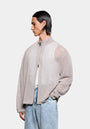LINEN LOOSE KNIT TRACK JACKET